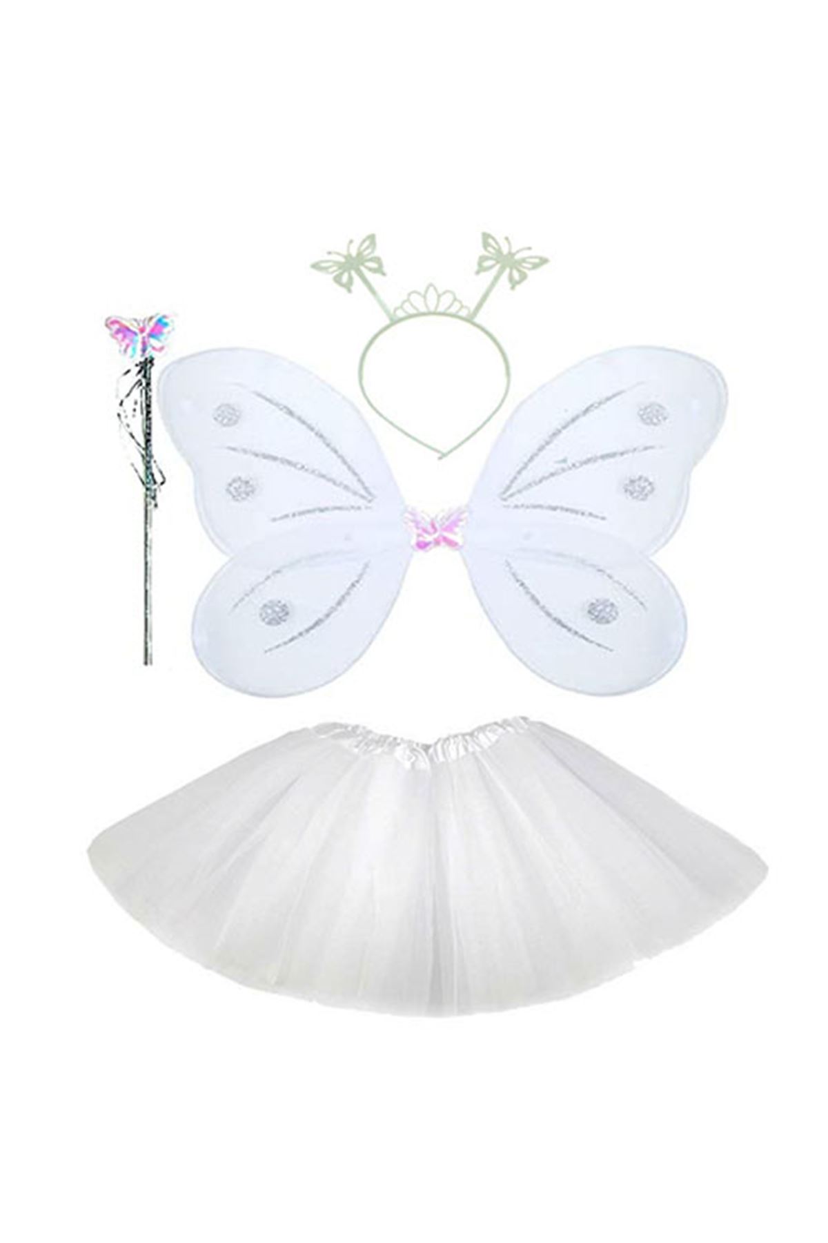 Beyaz Kelebek Kostümü Seti