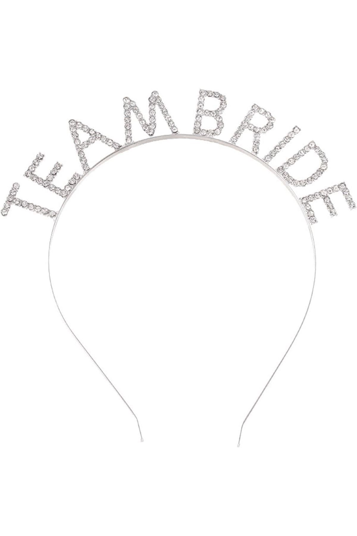 Gümüş Kaplama Kristal Taşlı Team Bride Taç