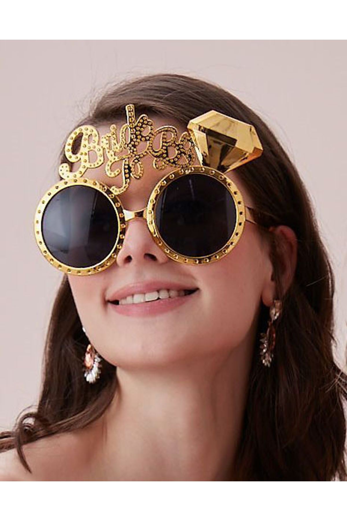 Altın Renk Bride To Be Yazılı Gelin Gözlüğü