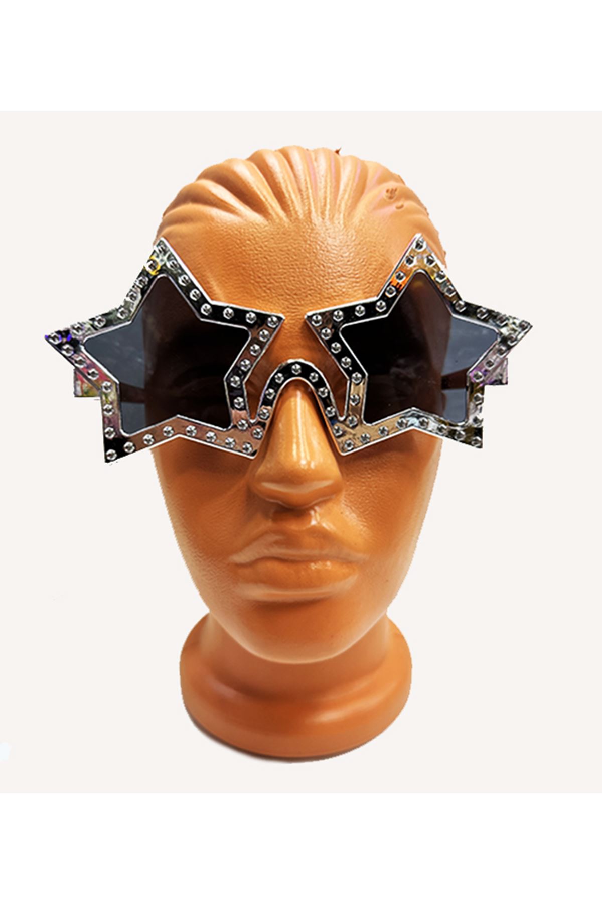 Gümüş Yıldız Metalize Parti Gözlüğü