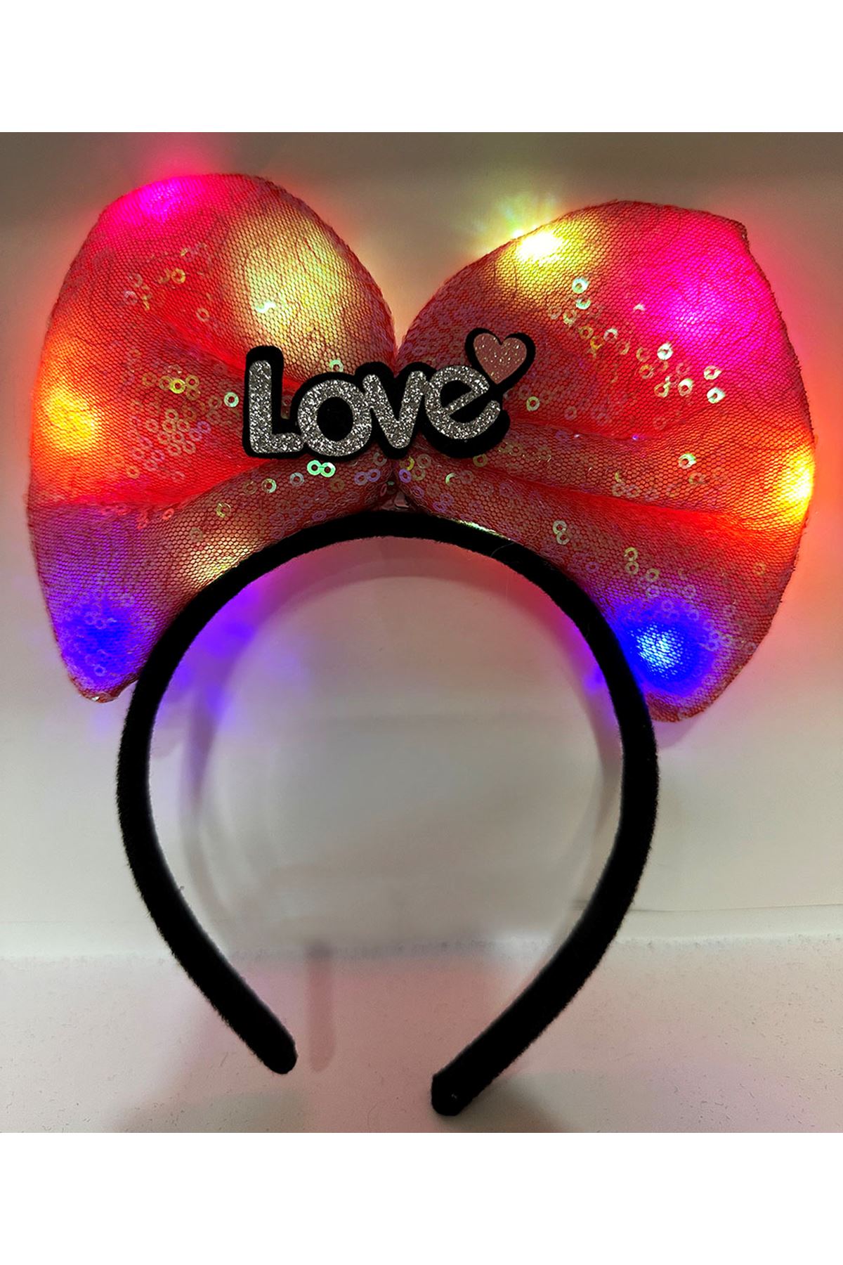 Led Işıklı Fuşya Fiyonk Taç