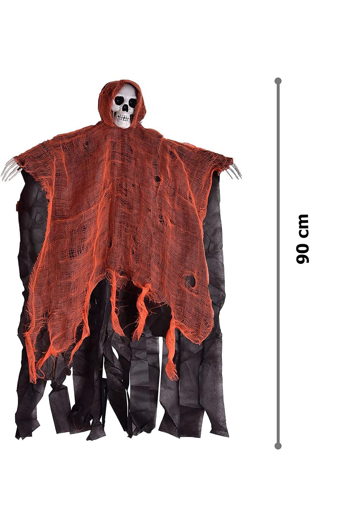 LED Işıklı Pelerinli Kuru Kafa Dekor