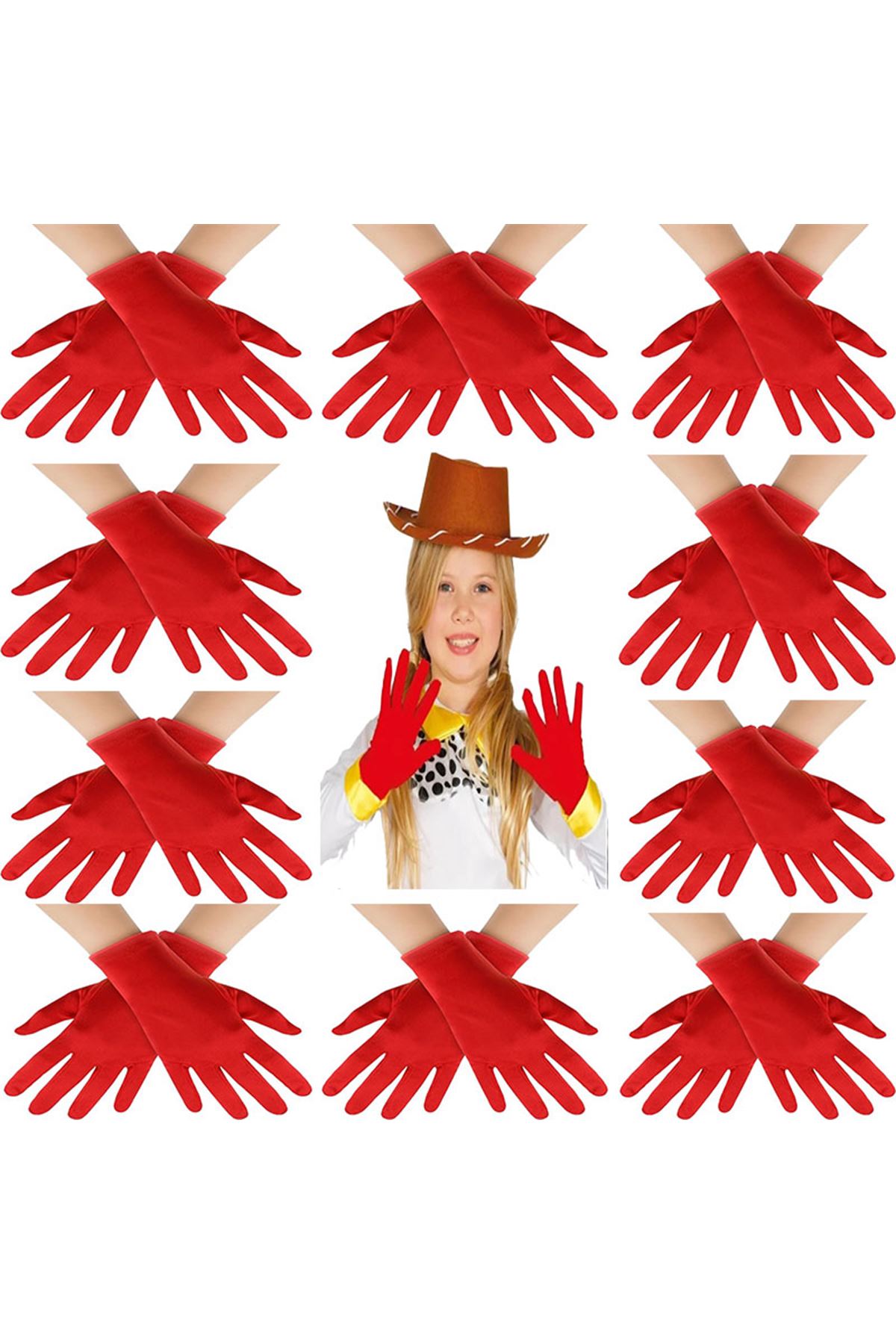 Kırmızı Bando Eldiveni Seti 10 çift (20 adet)