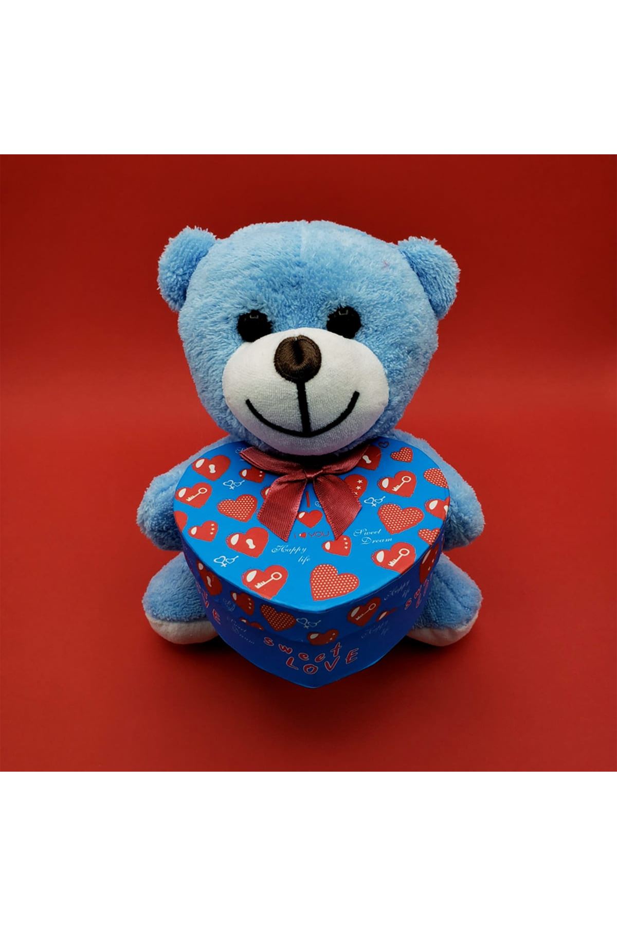 Hediyelik Mavi Kutulu Ayıcık