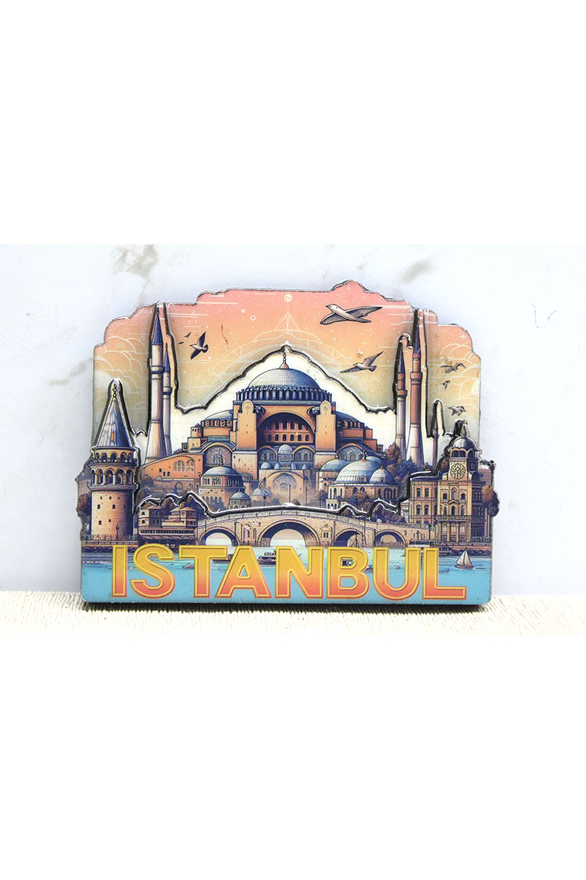 Ahşap İstanbul Temalı Magnet - Model 6