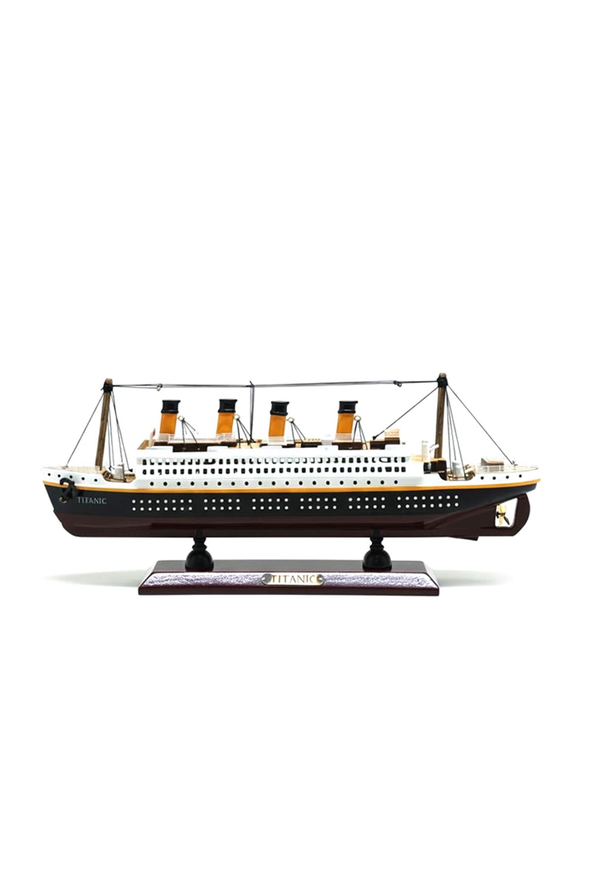 35x45 cm Özel Tasarım Işıklı Ahşap Titanik Gemi