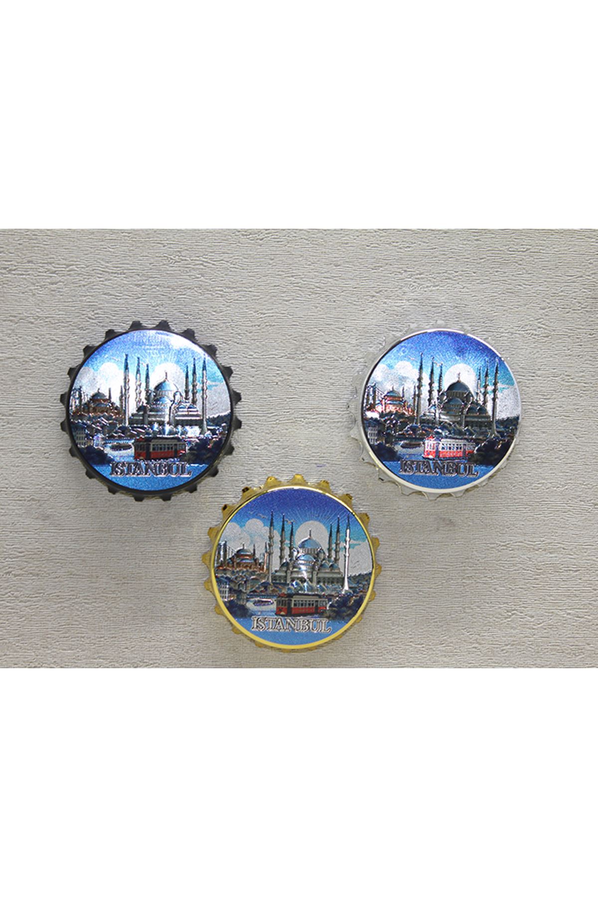 İstanbul Temalı Gazoz Kapağı Magnet - Model 3