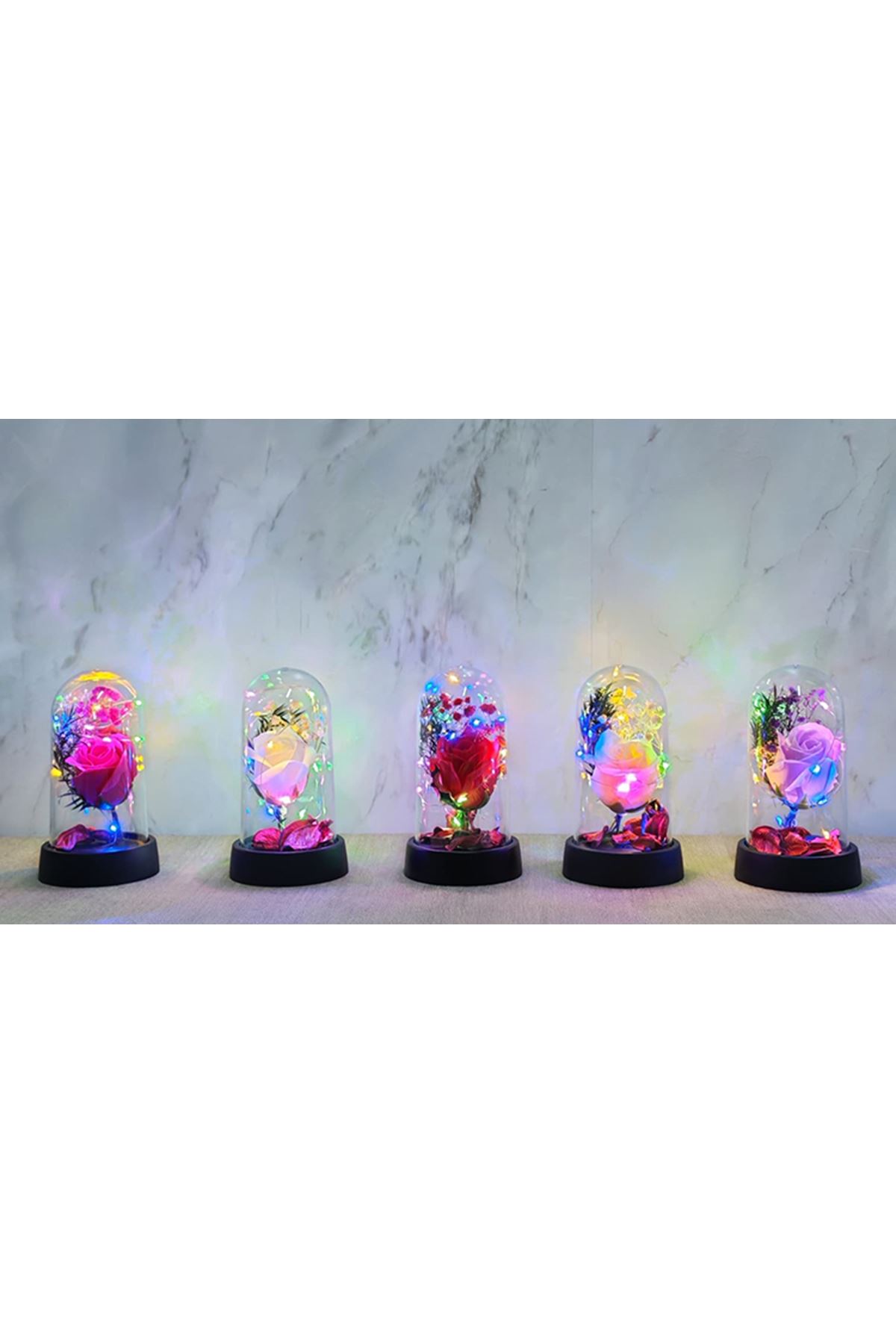 Işıklı Müzikli Romantik Büyük Gül