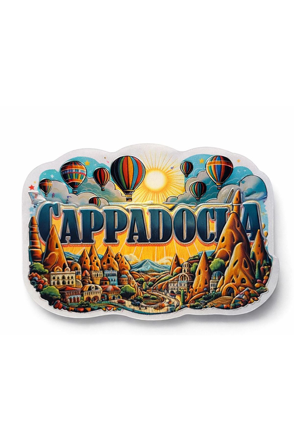 Kapadokya Temalı Silikon Buzdolabı Magneti Model 1