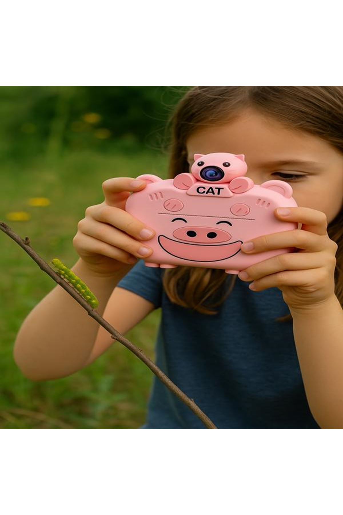 Kameralı Fotoğraf Yazıcısı Pembe Renk