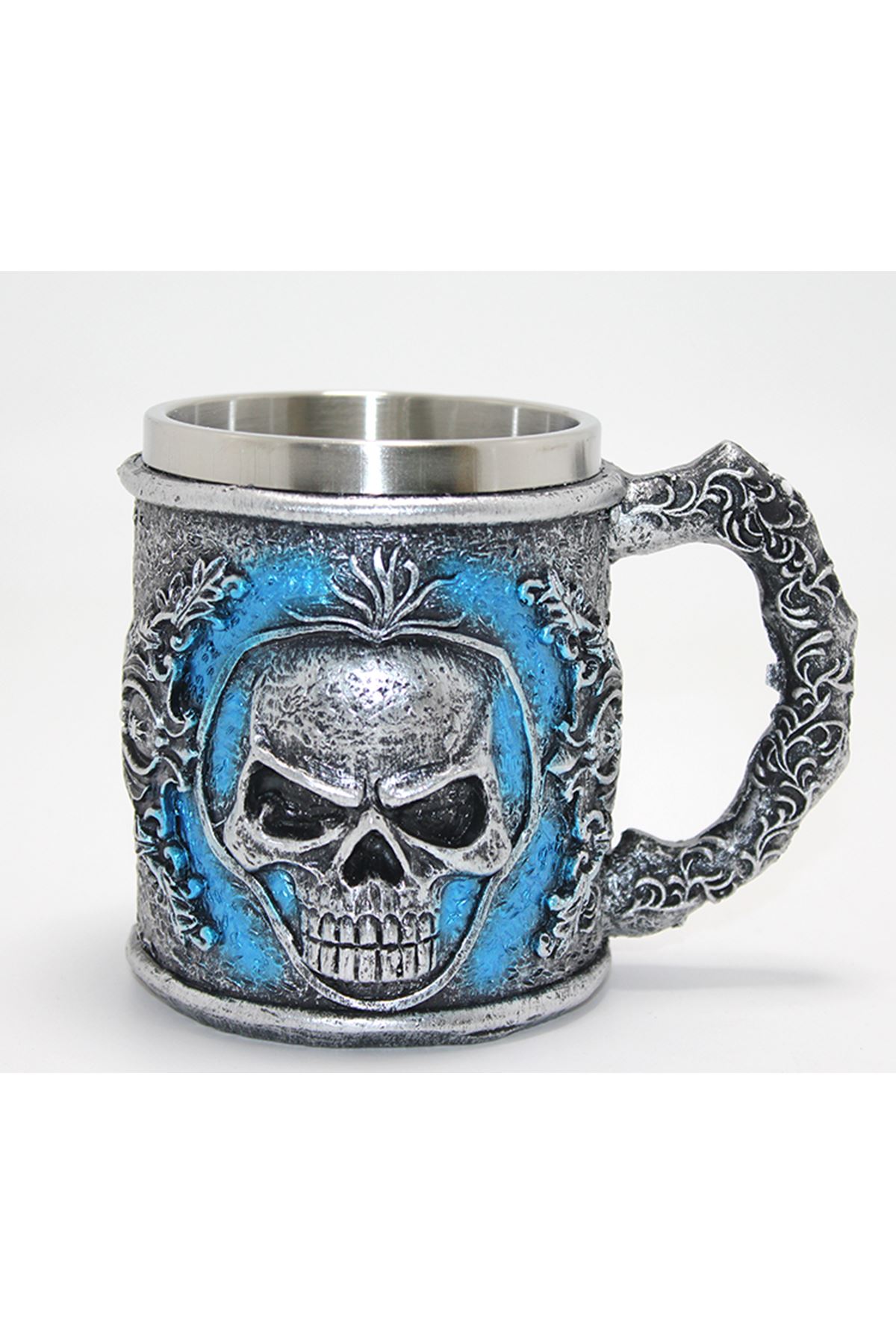 Grim Reaper Azrail Kabartmalı 3D Tasarım Çelik Kupa Bardak