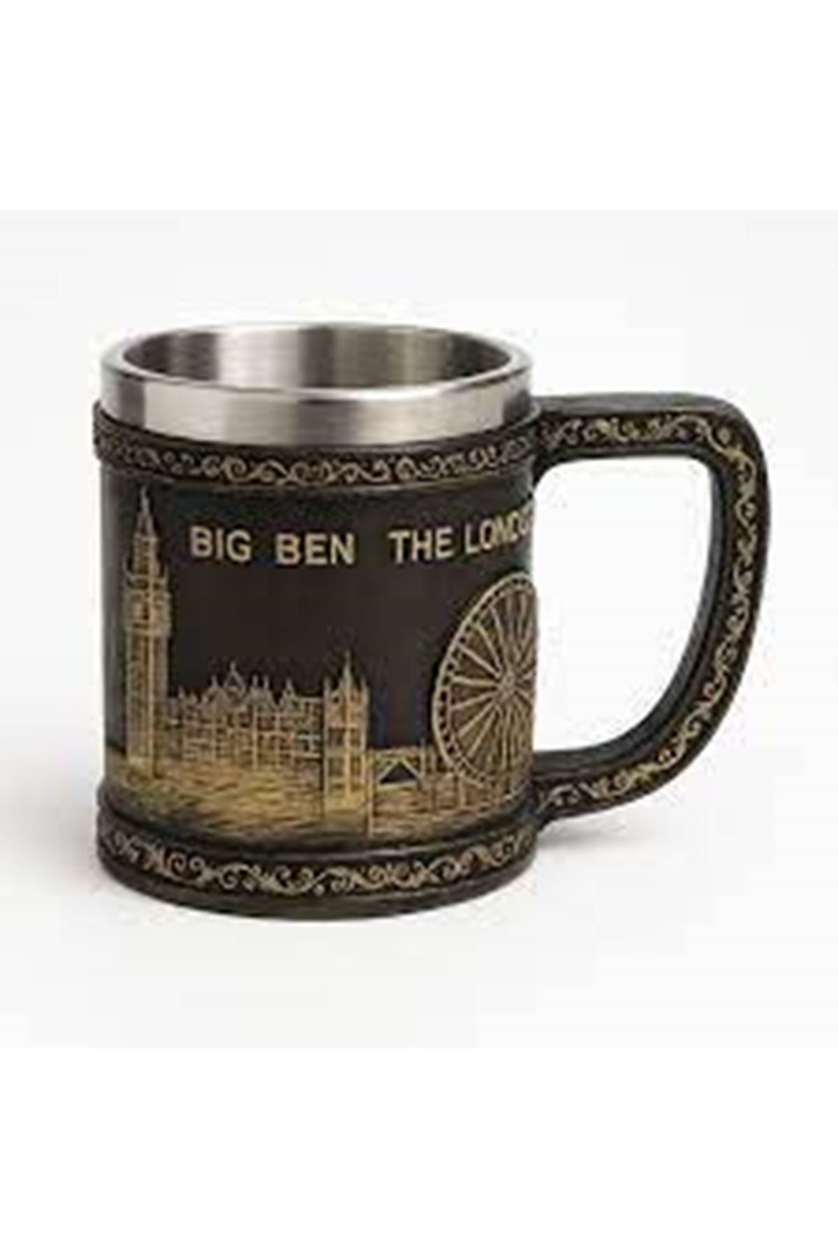 Londra Detaylı Çelik Kupa