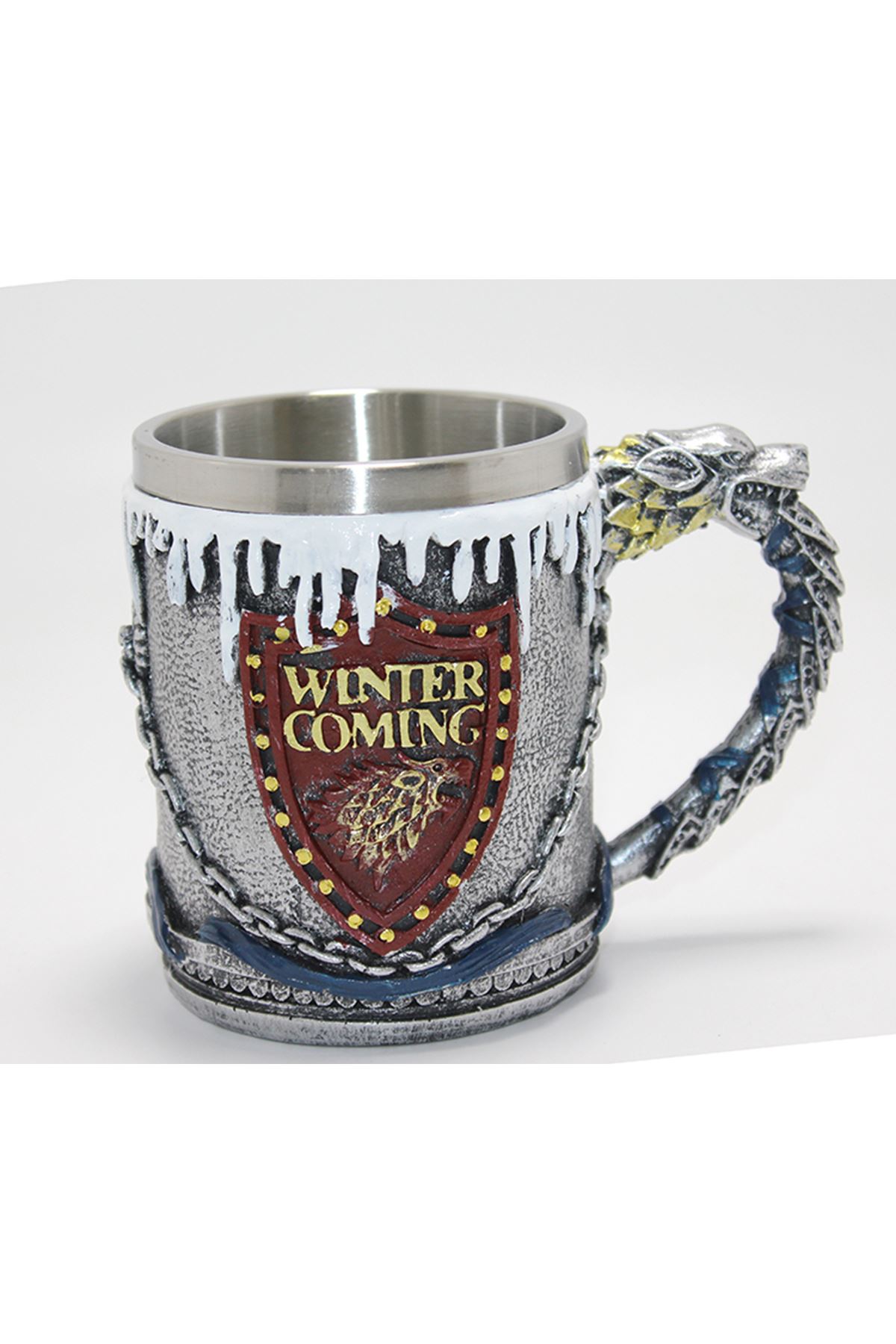 Game Of Thrones Tasarımlı 3D Çelik Kupa Bardak