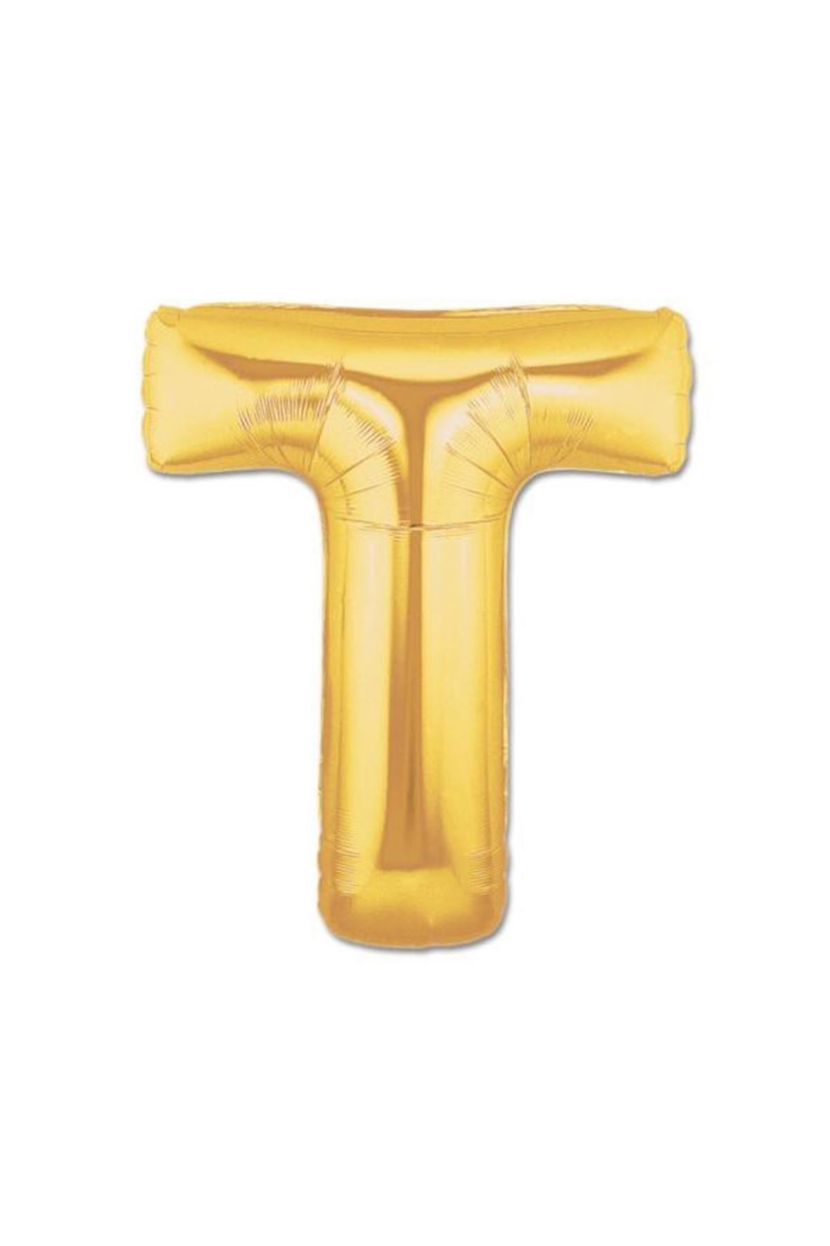 Altın Sarısı Folyo T Harfi Balon 1 Metre