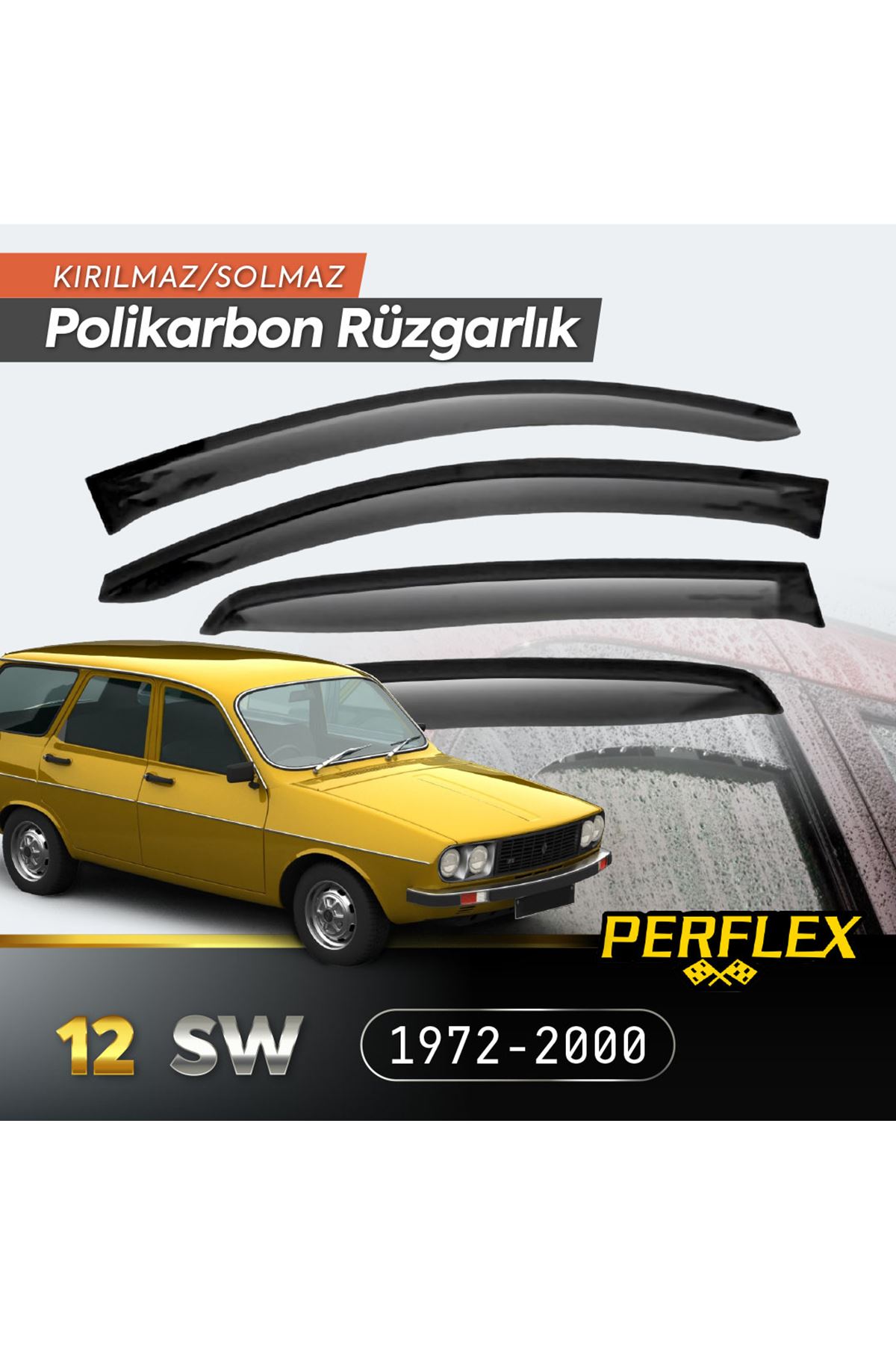 Renault 12 SW 1972-2000 Cam Rüzgarlığı V2 Mugen