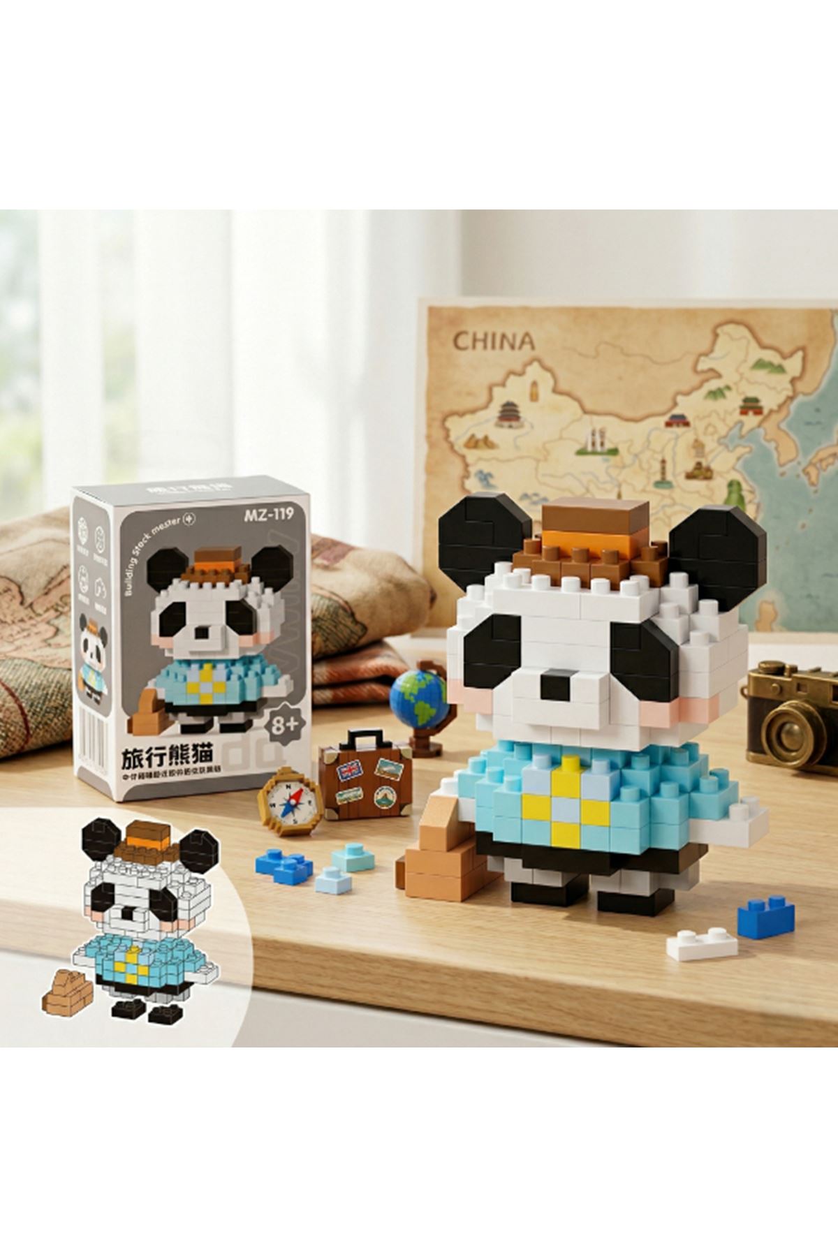 Bricks Gezgin Panda Mini Lego Figürü