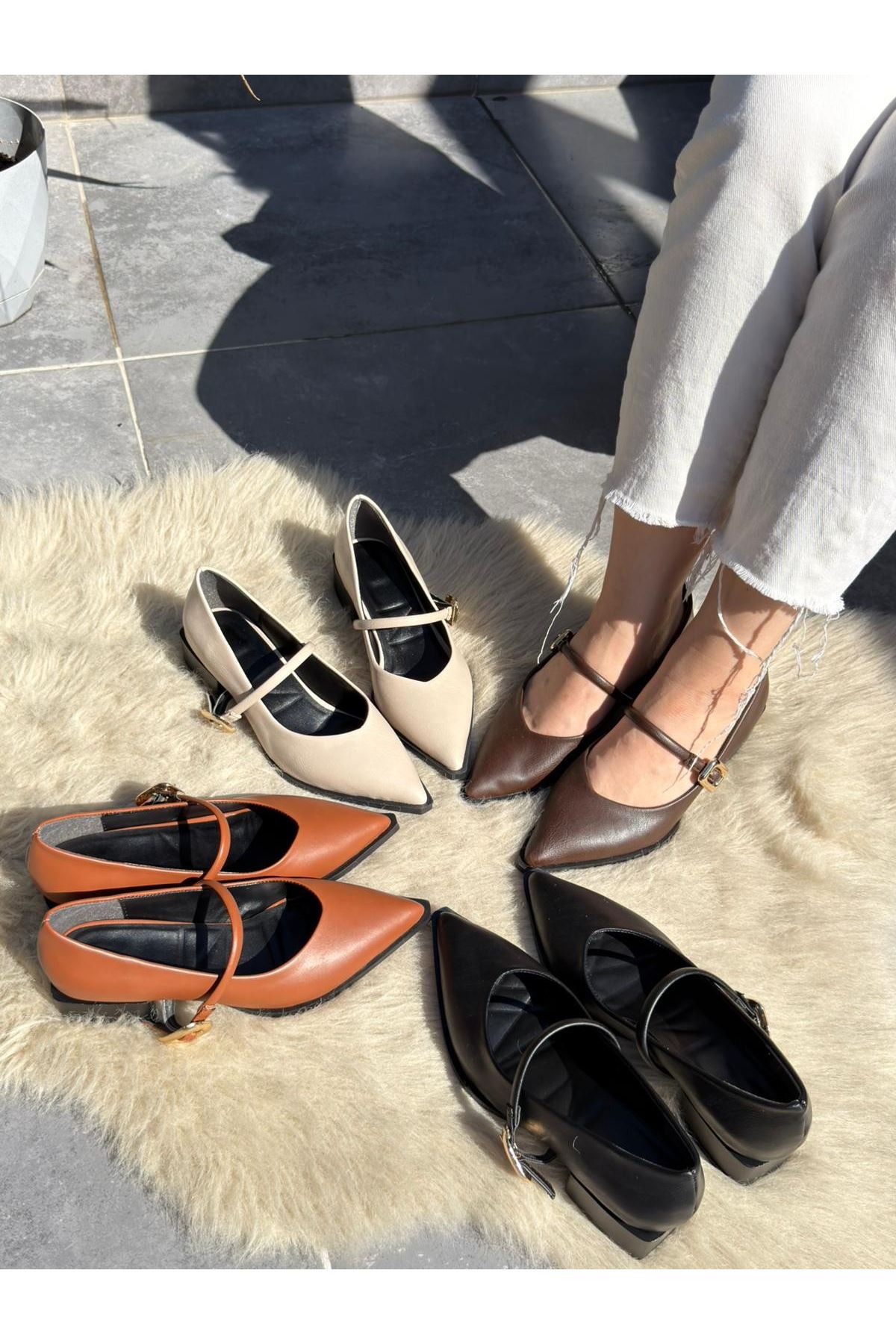 Galye Kahverengi Cilt Topuklu Ayakkabı