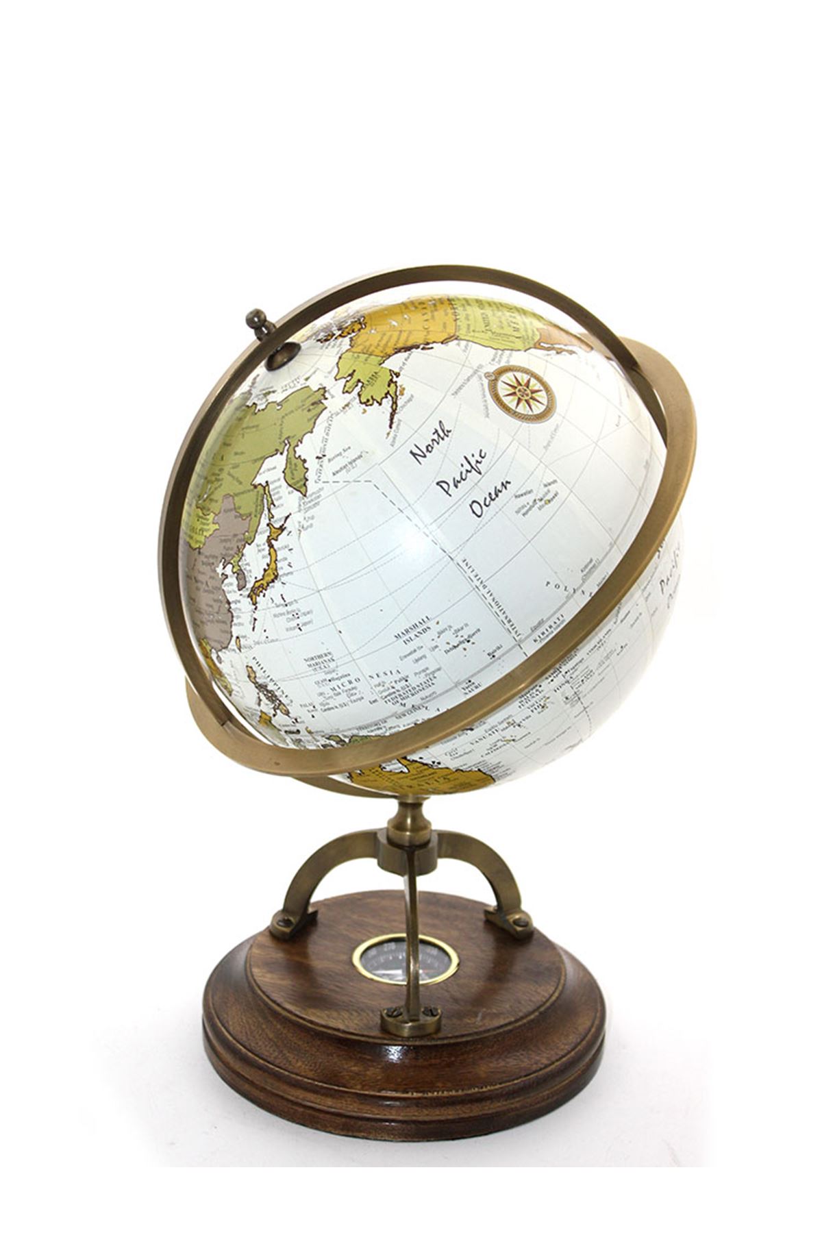 Pirinç Pusulalı Dünya Küresi