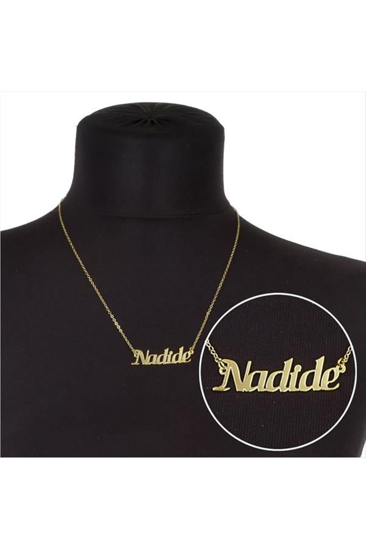 Nadide İsimli Kolye (Kişiye Özel) - Sarı