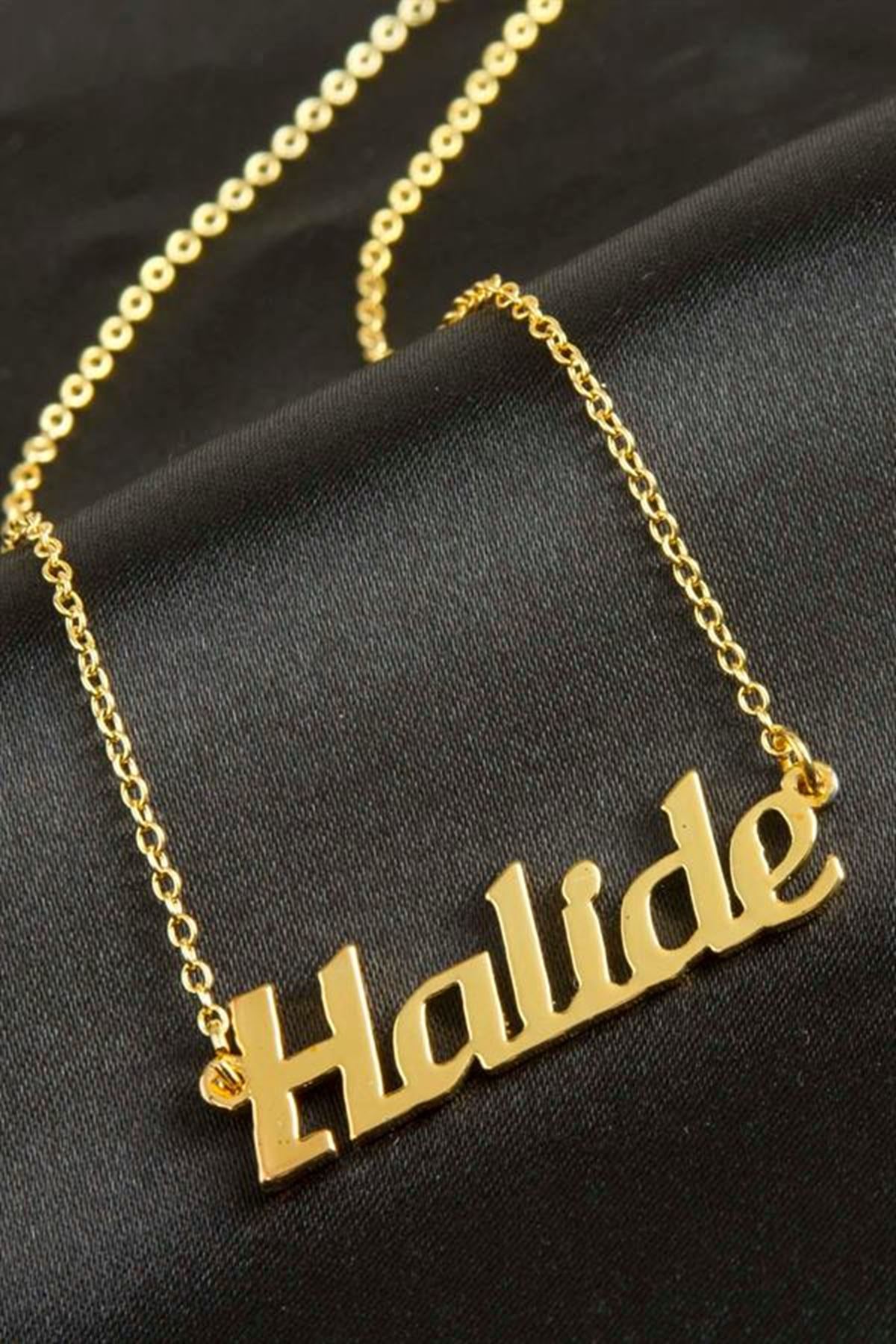 Halide İsimli Kolye (Kişiye Özel) - Sarı