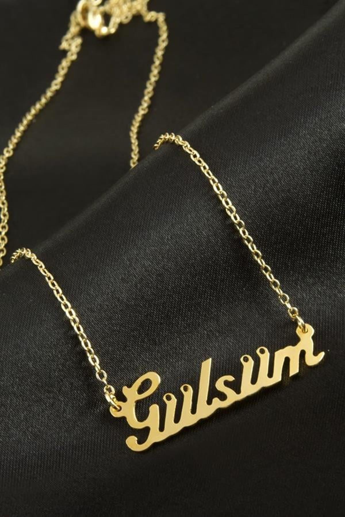 Gülsüm İsimli Kolye (Kişiye Özel) - Sarı