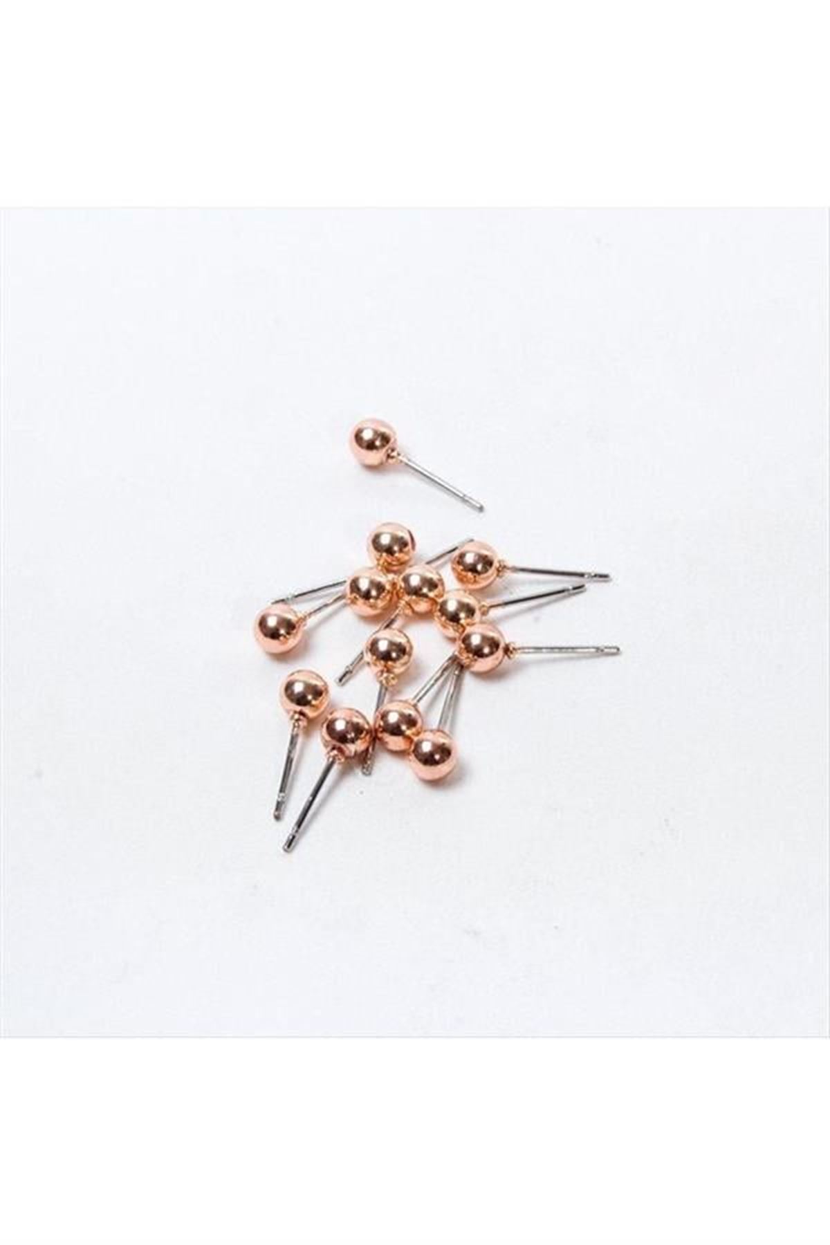Roz Renk Metal Top Küpe 50 Gram - Roz-1