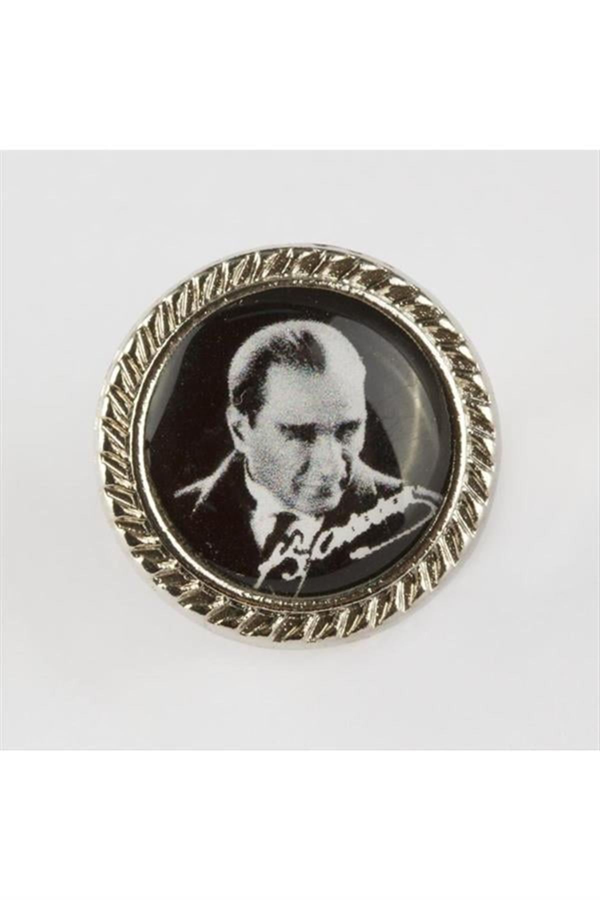 Atatürk Yaka Rozet - Gümüş Rengi