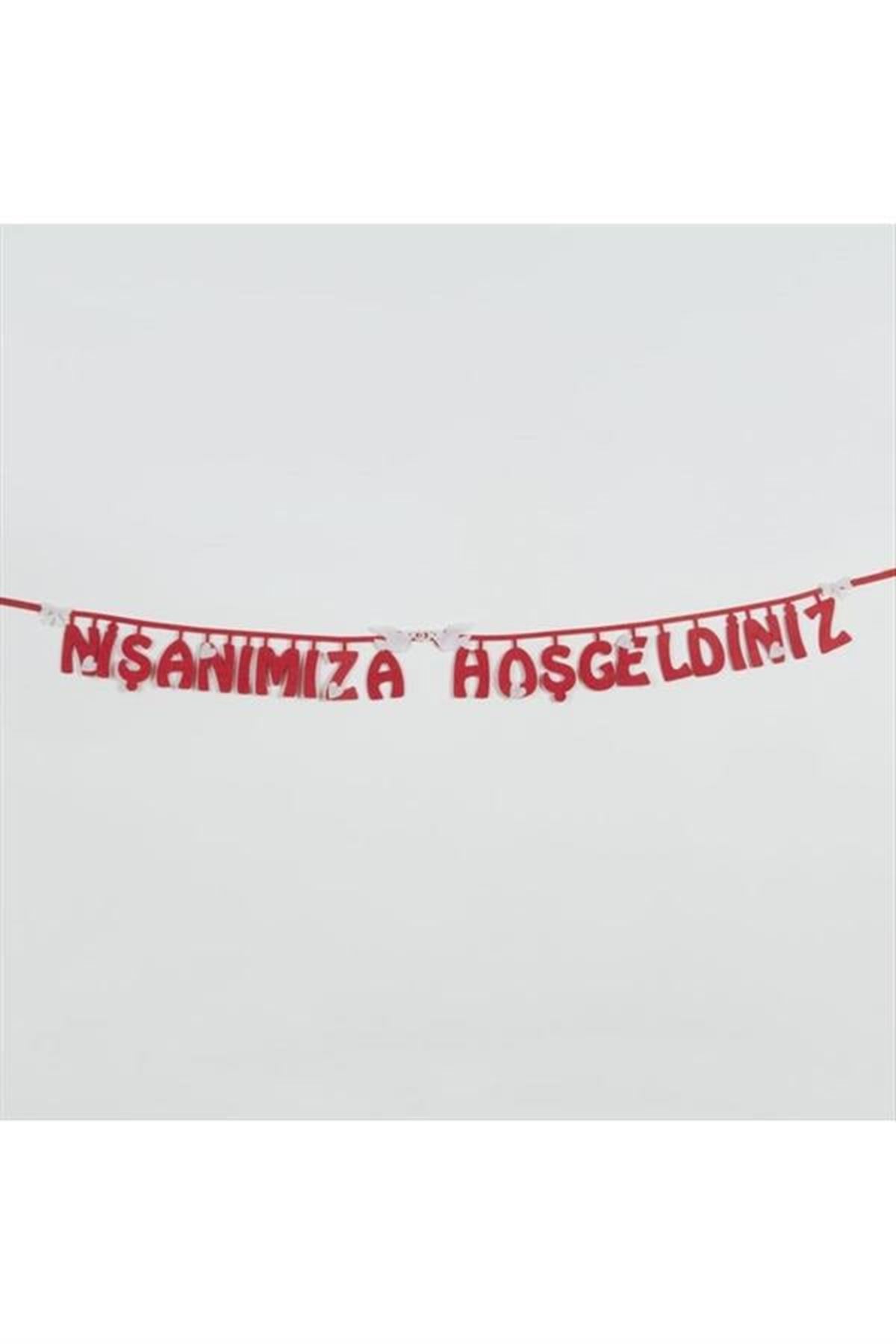 Nişanımıza Hoşgeldiniz Keçe Yazı - Pembe