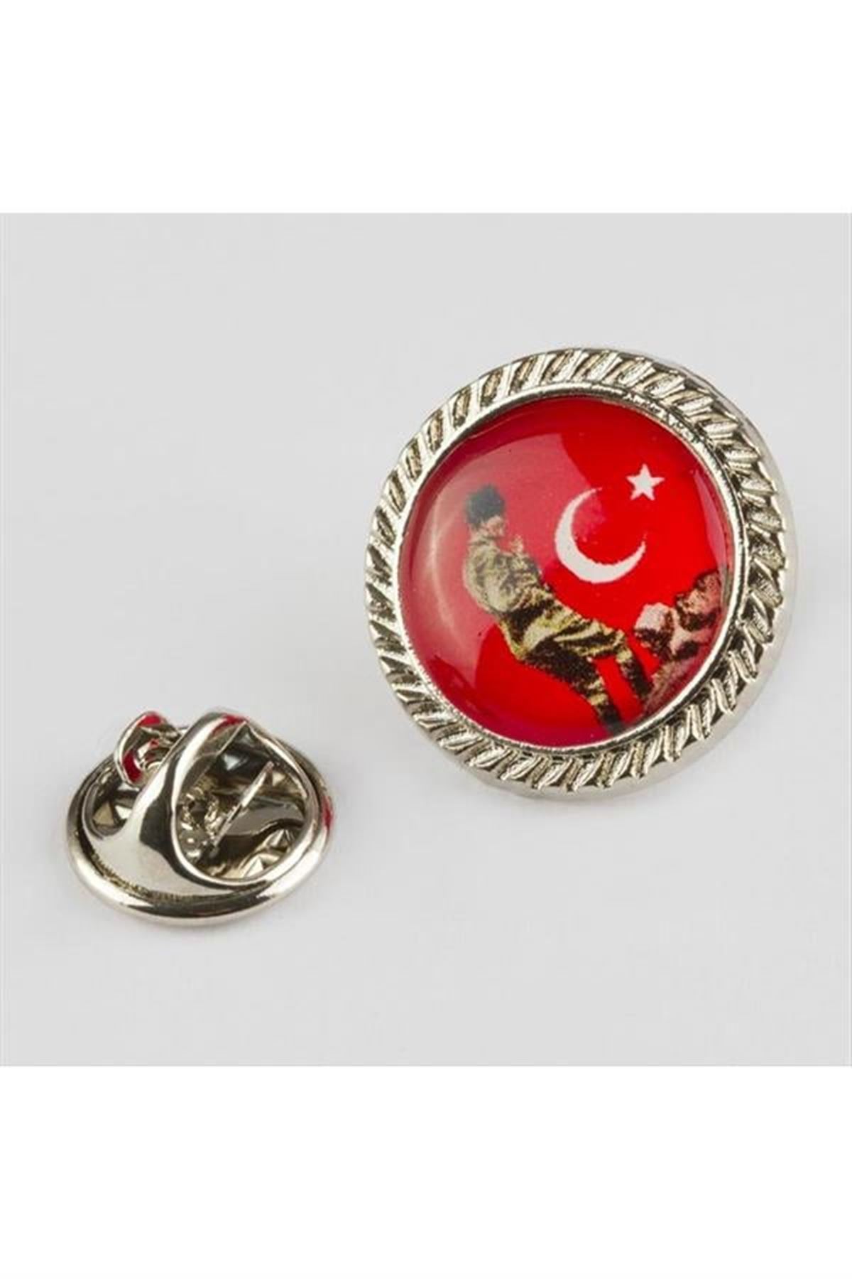 Ay Yıldız Yaka Rozet - Gümüş Rengi