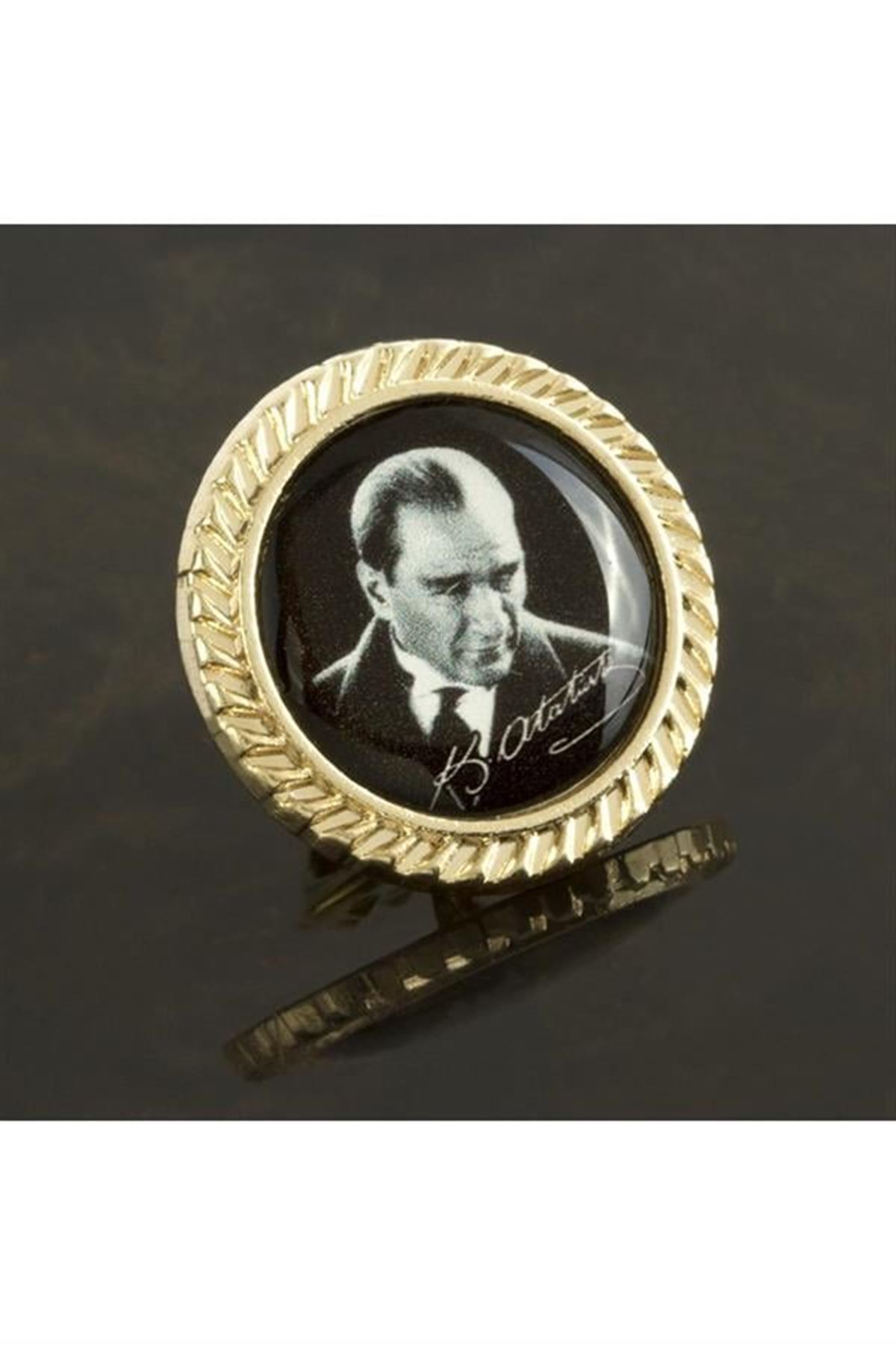Atatürk Yaka Rozet - Gümüş Rengi