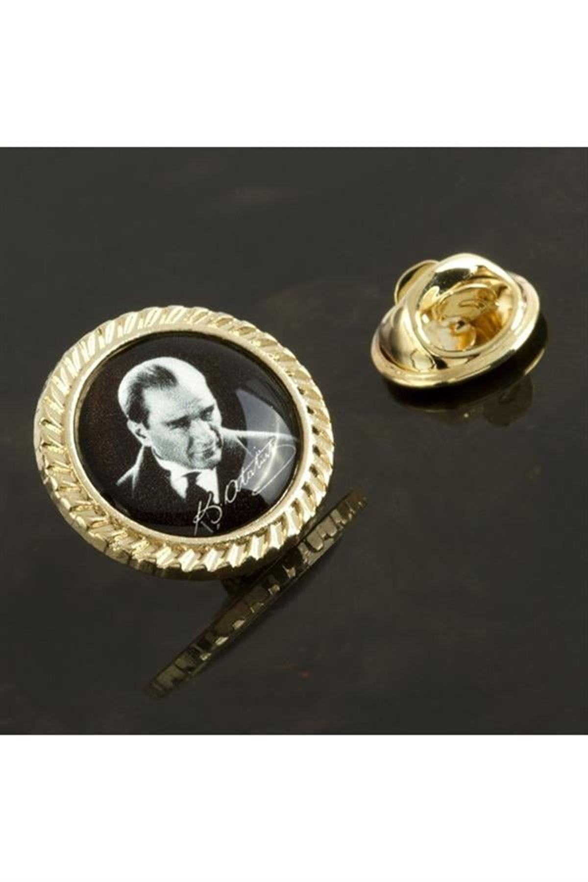 Atatürk Yaka Rozet - Gümüş Rengi
