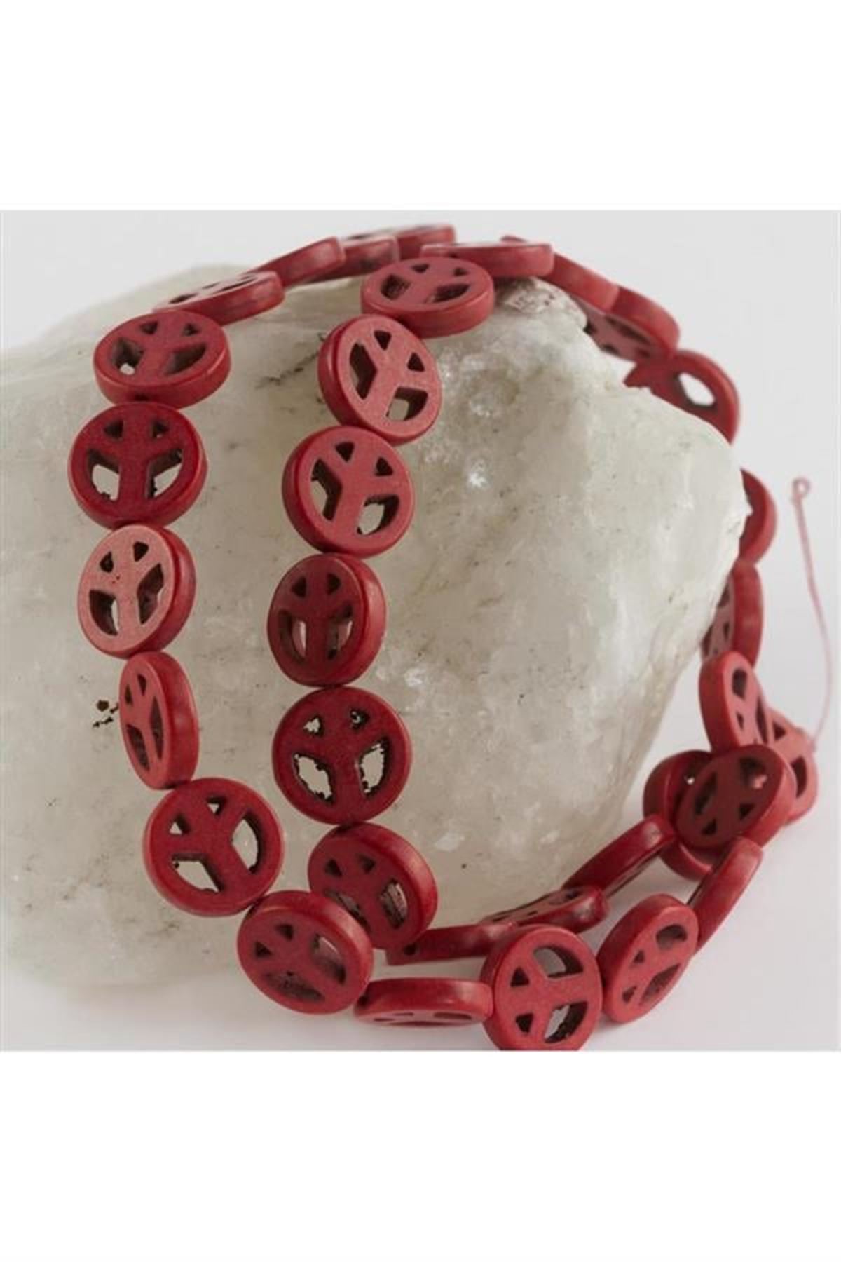 20 mm Turkuaz Taşı - Kırmızı