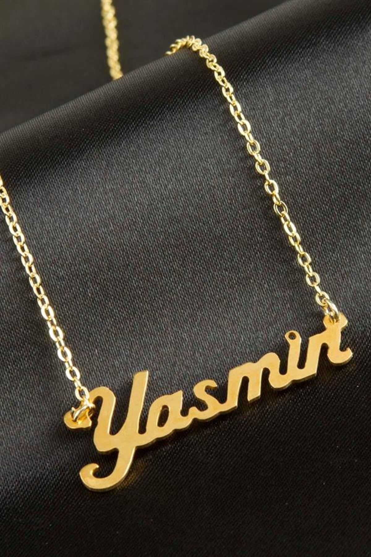 Yasmin İsimli Kolye (Kişiye Özel) - Sarı