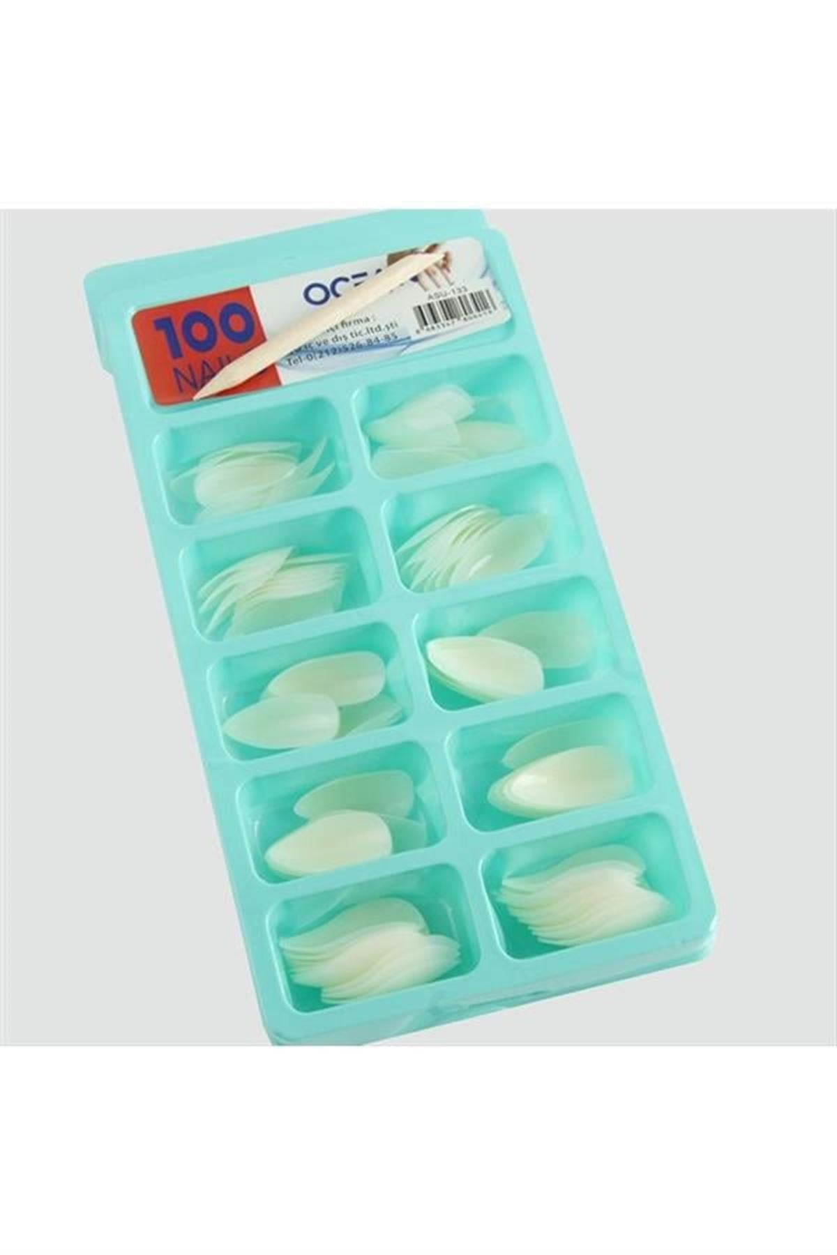 100 Adet Takma Tırnak - Beyaz