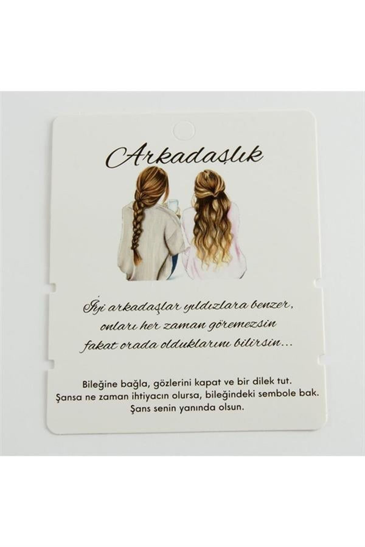 Arkadaşlık Bileklik Kartı - Beyaz