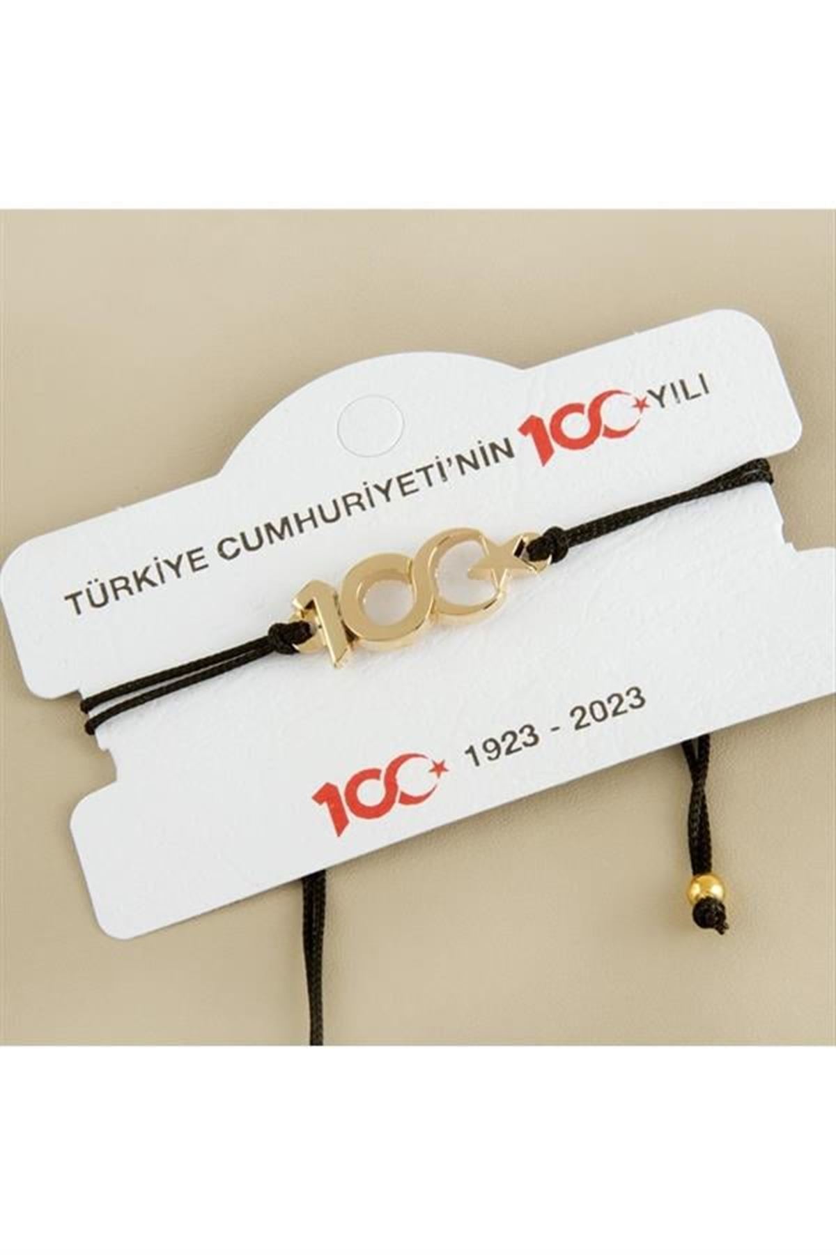 Cumhuriyetin 100. Yılına Özel Bileklik - Gümüş Rengi