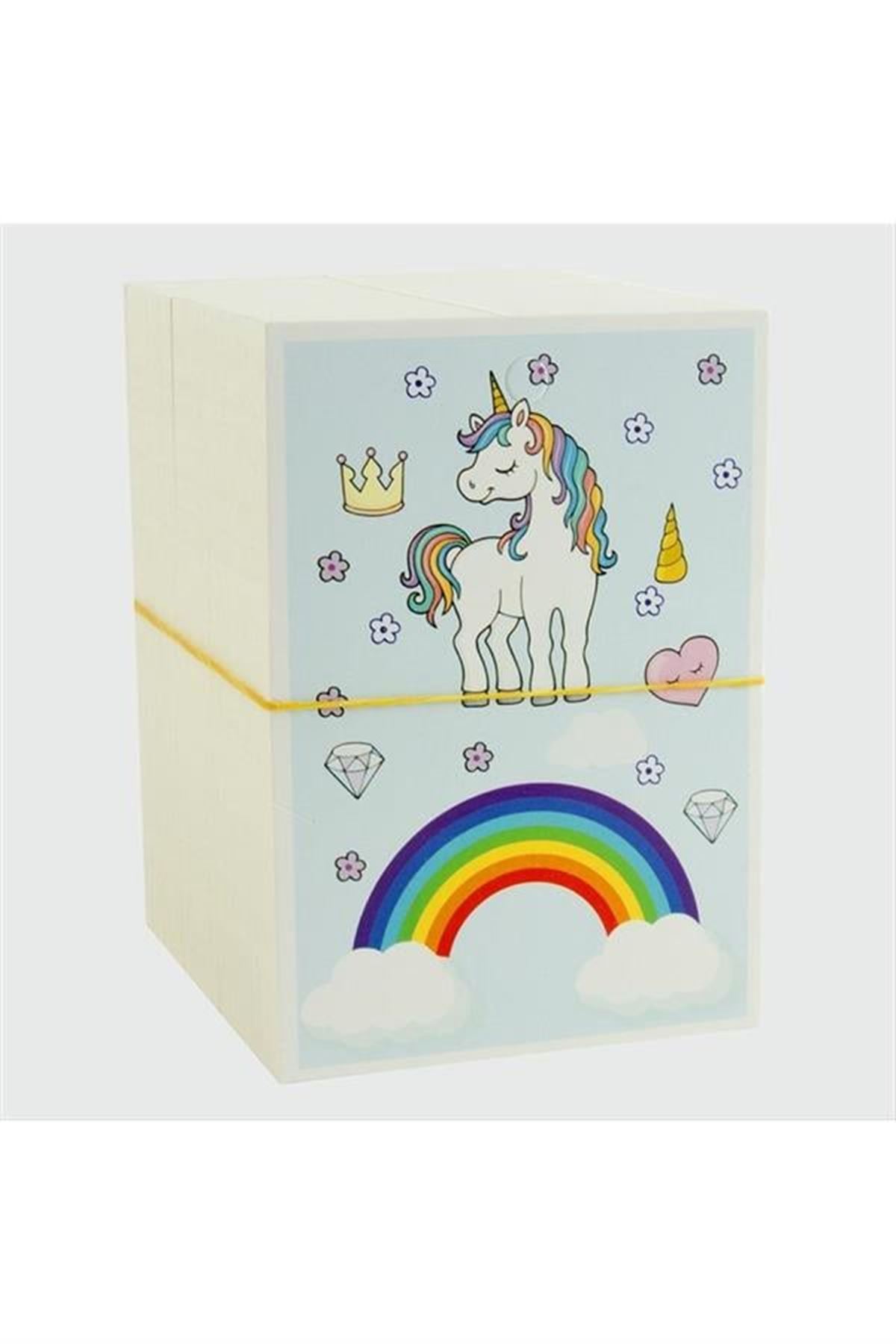 3'lü Unicorn Bileklik Kartı - Mavi