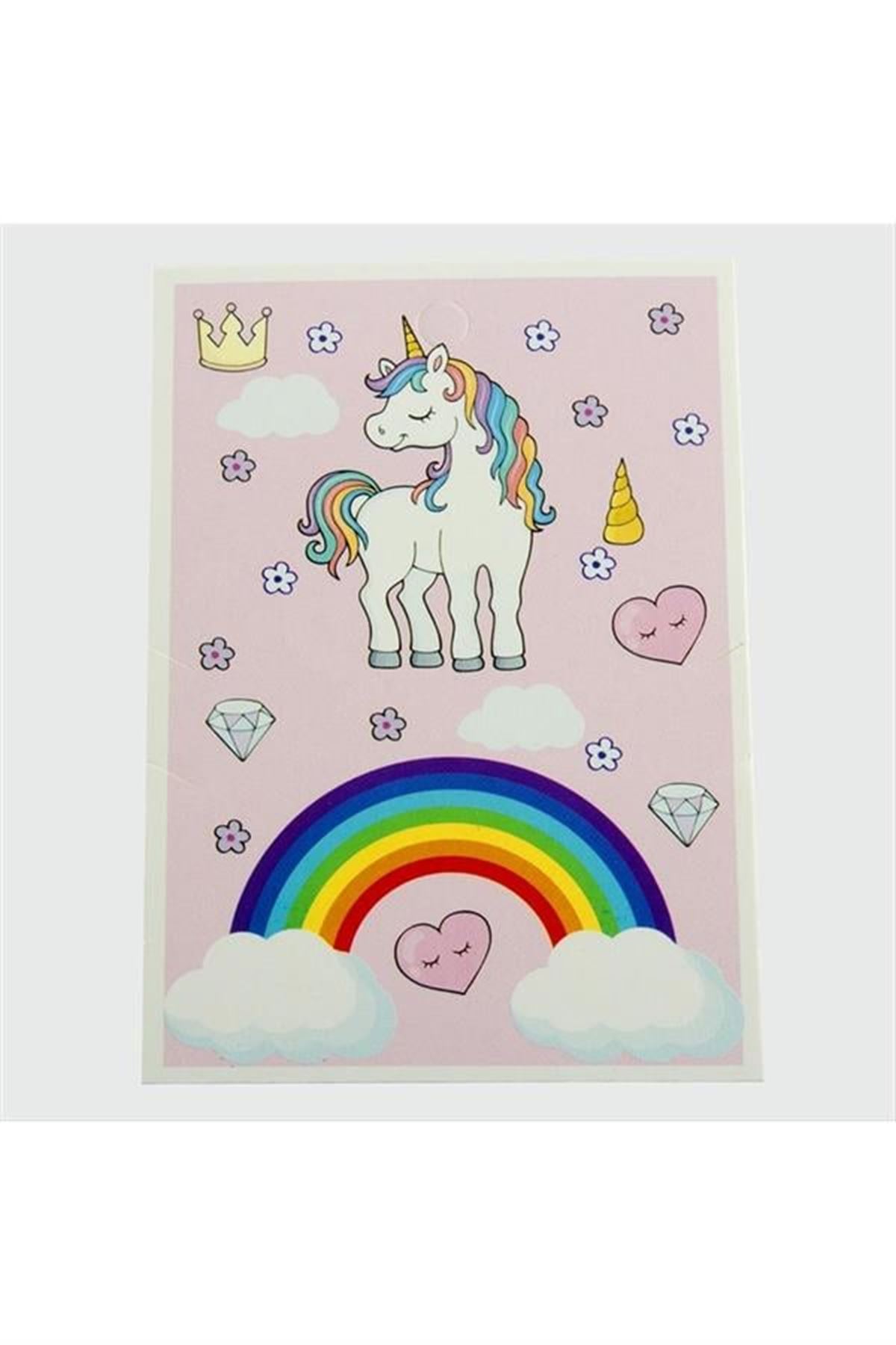 3'lü Unicorn Bileklik Kartı - Pembe