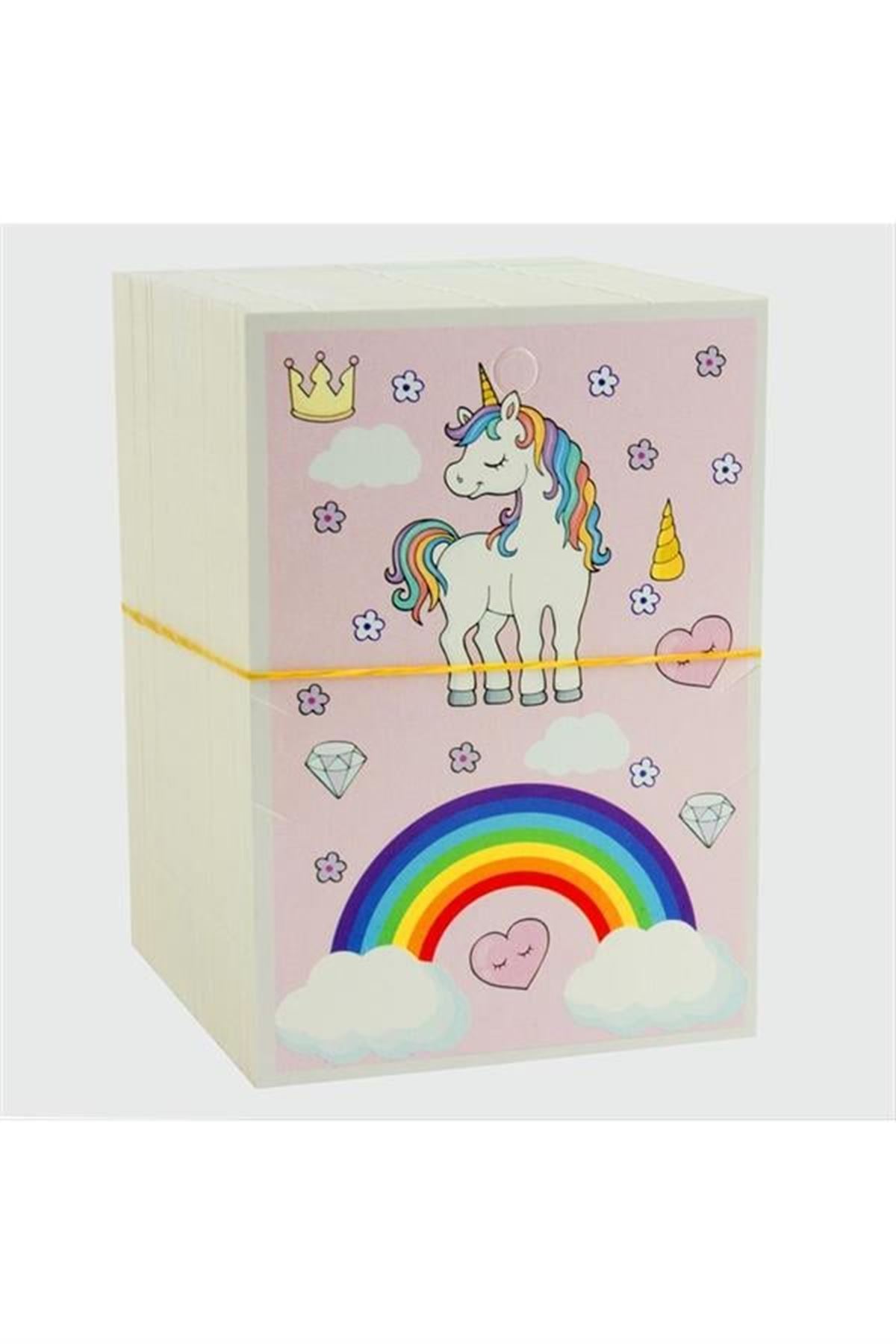 3'lü Unicorn Bileklik Kartı - Pembe