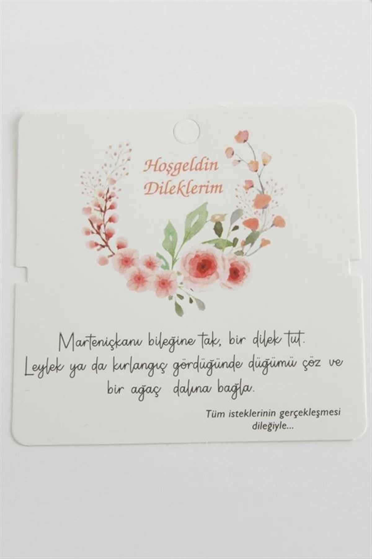 Marteniçka Bileklik Kartı - Beyaz