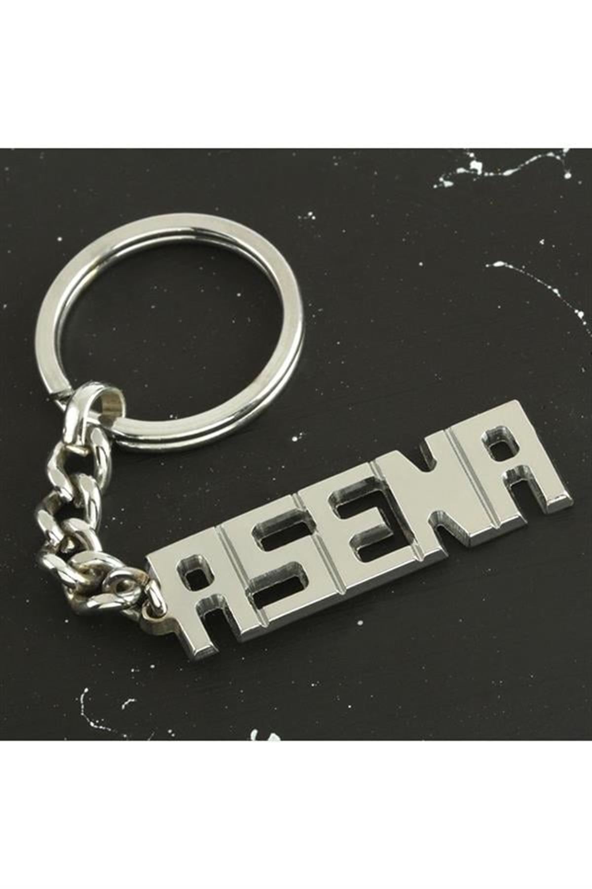 Asena İsimli Anahtarlık - Gümüş Rengi