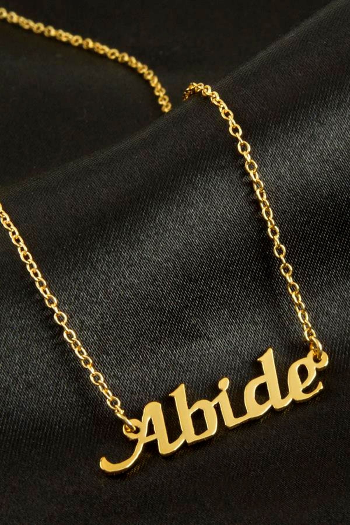 Abide isimli kolye (Kişiye Özel) - Sarı