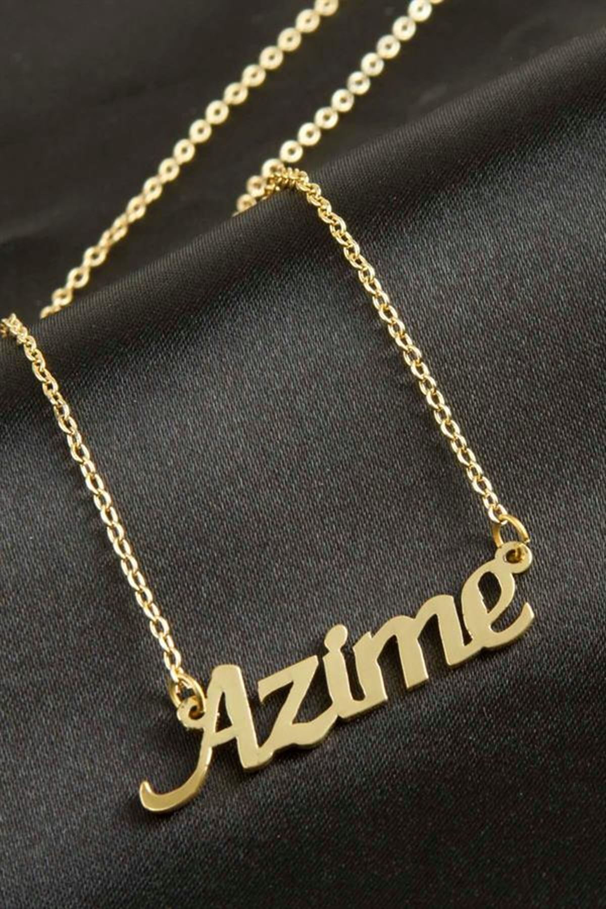 Azime isimli kolye (Kişiye Özel) - Sarı