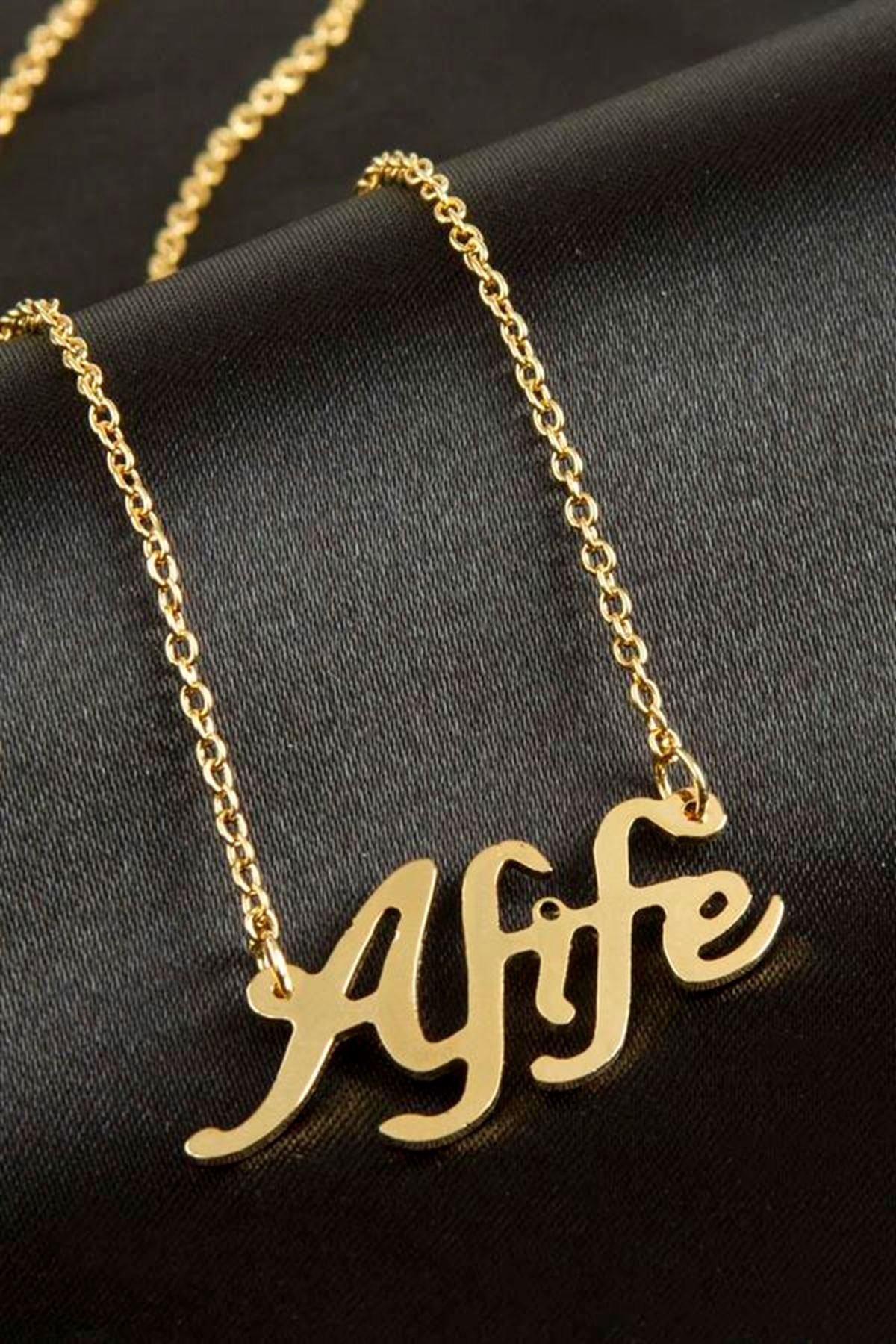 Afife isimli kolye (Kişiye Özel) - Sarı