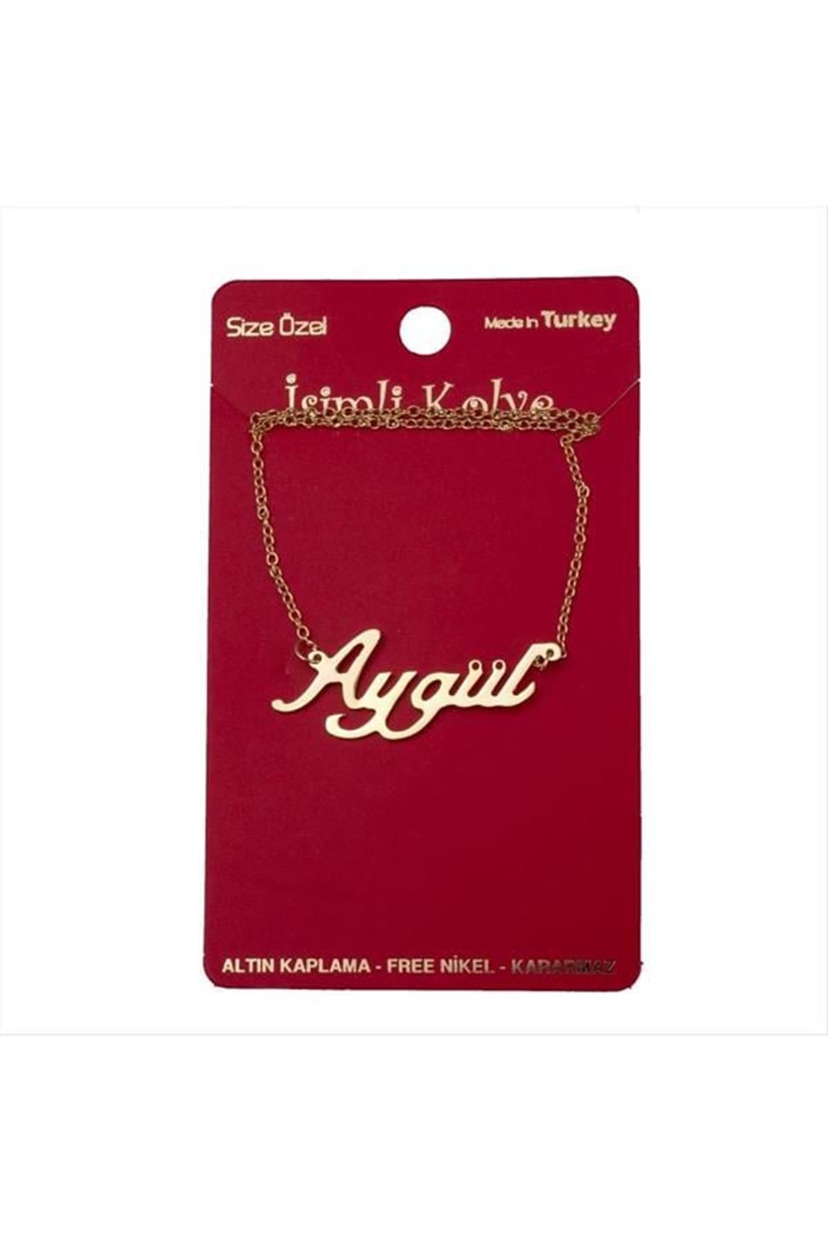 Aygül isimli kolye (Kişiye Özel) - Sarı