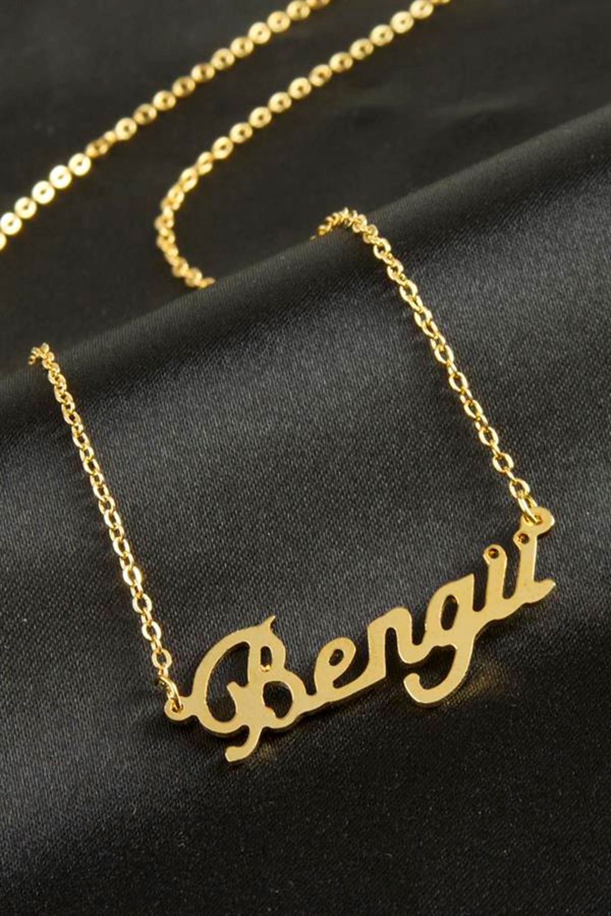 Bengü isimli kolye (Kişiye Özel) - Sarı