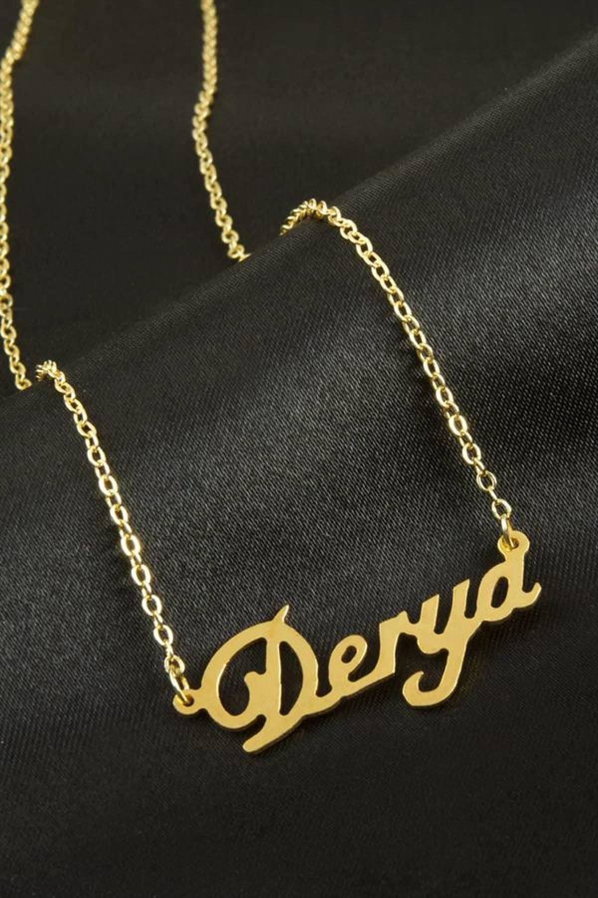 Derya isimli kolye (Kişiye Özel) - Sarı