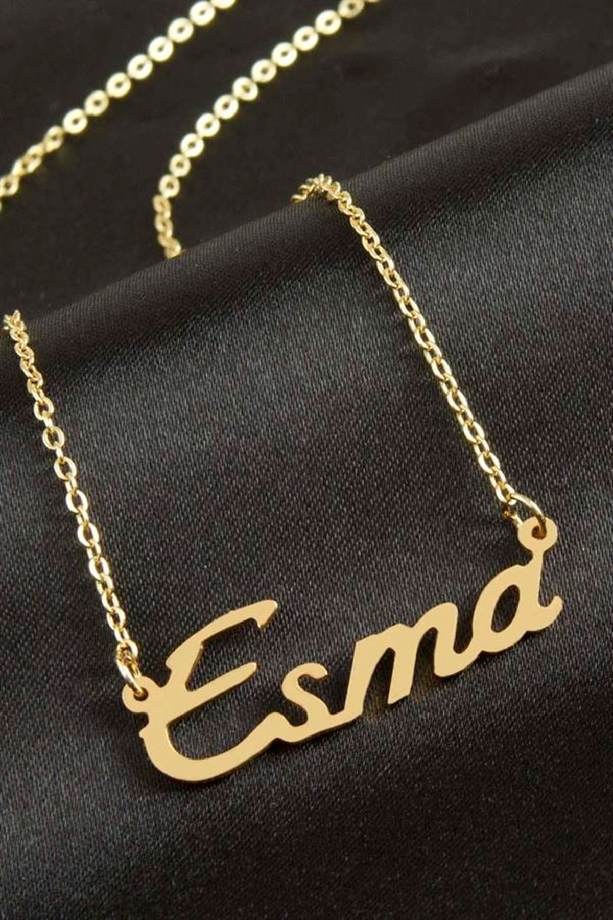 Esma isimli kolye (Kişiye Özel) - Sarı