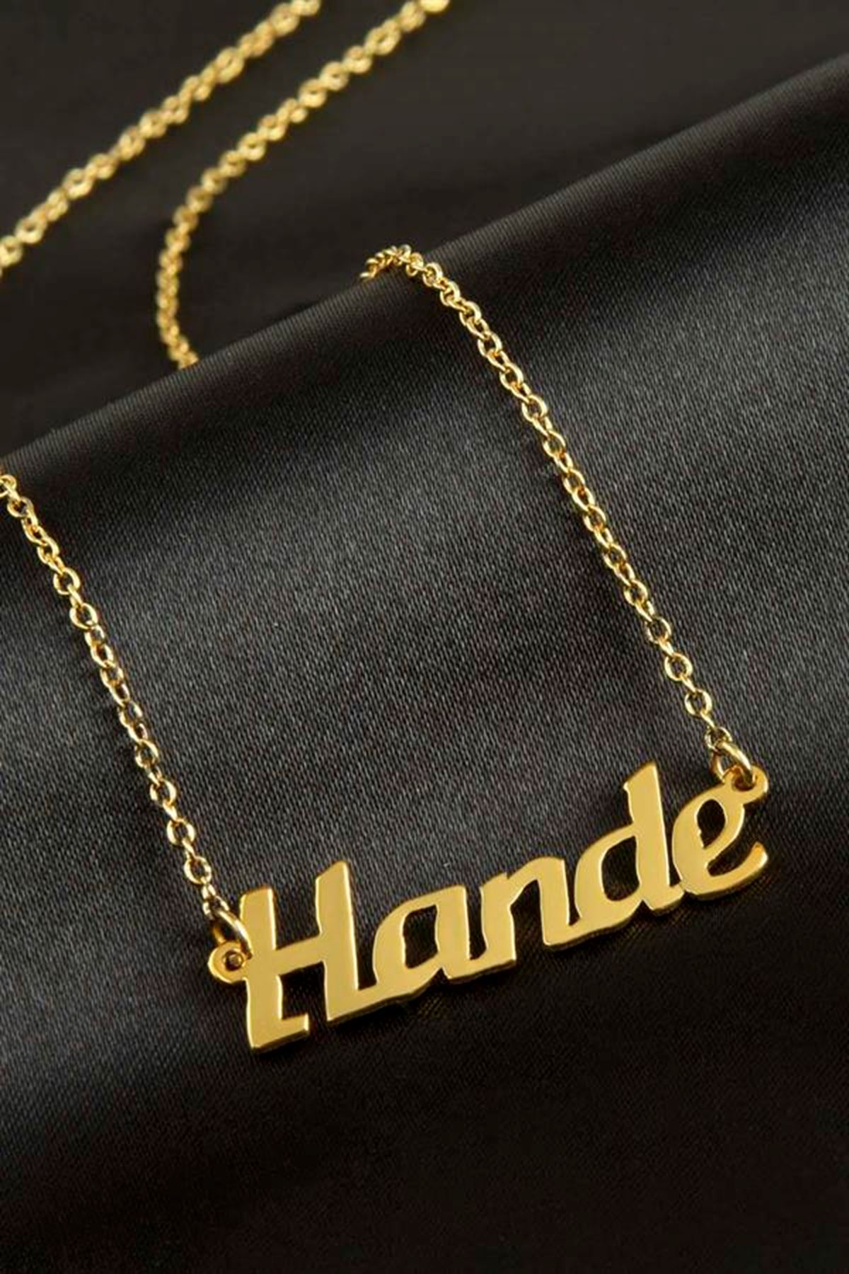Hande isimli kolye (Kişiye Özel) - Sarı