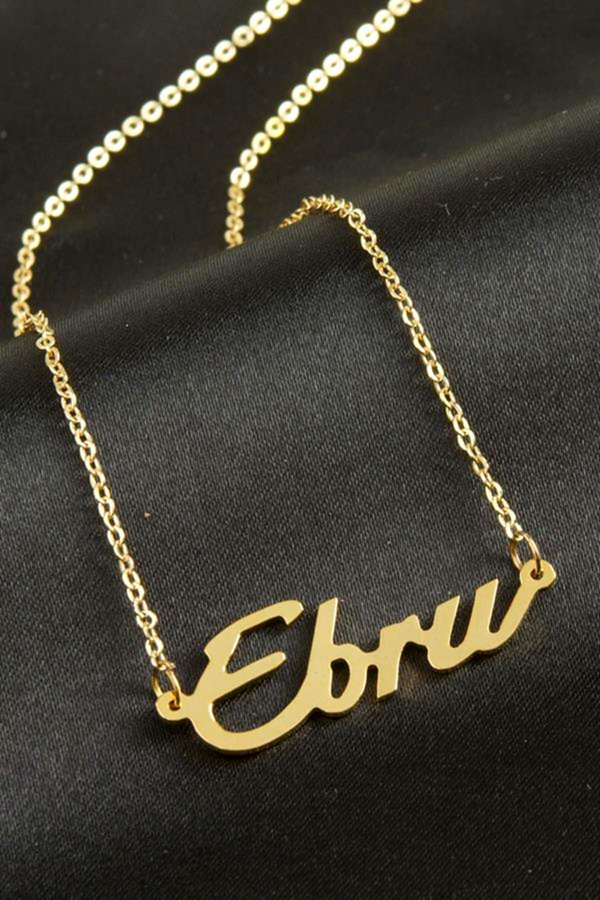 Ebru isimli kolye (Kişiye Özel) - Sarı